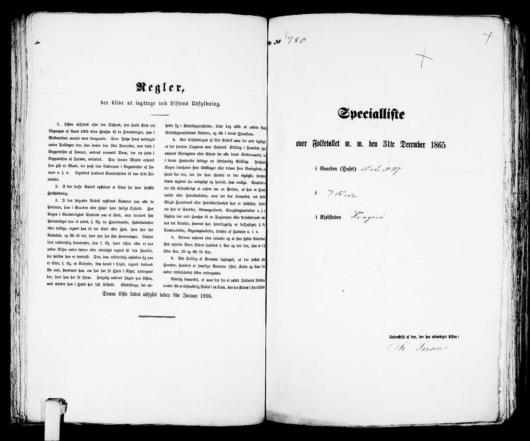 RA, 1865 census for Kragerø/Kragerø, 1865, p. 776