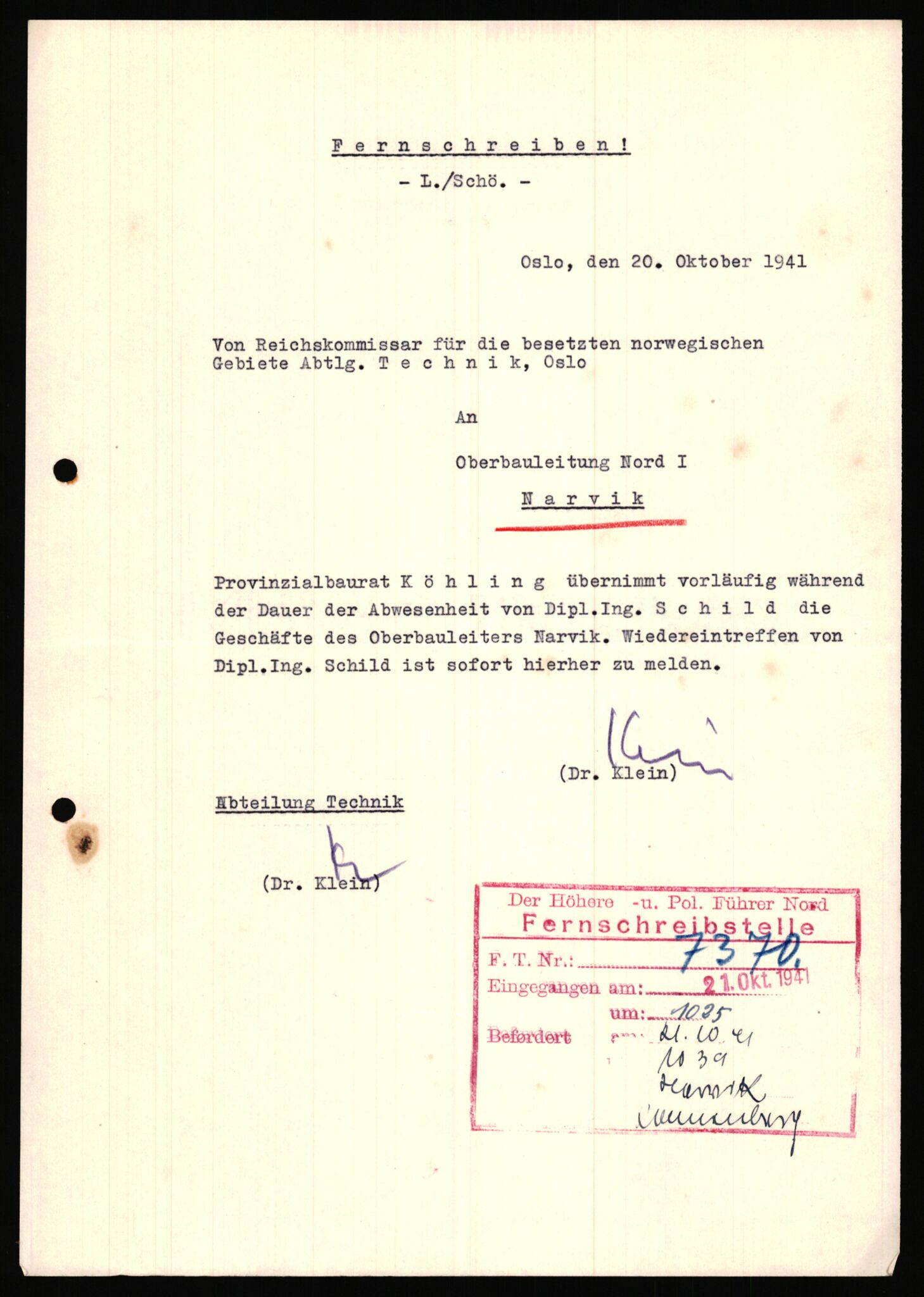 Tyske arkiver, Organisation Todt (OT), Einsatzgruppe Wiking, AV/RA-RAFA-2188/2/B/Bb/L0006: Korrespondanse med Kriegsmarine, 1940-1941, p. 16