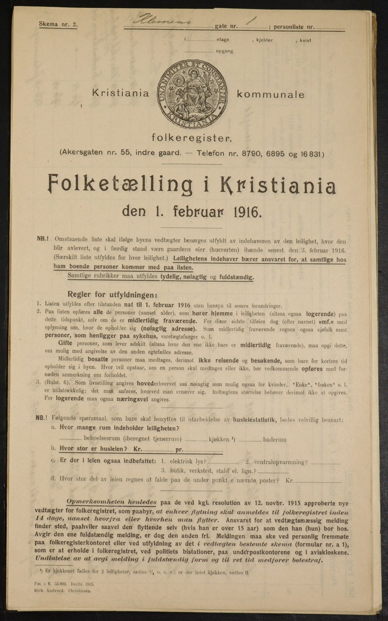 OBA, Municipal Census 1916 for Kristiania, 1916, p. 12841