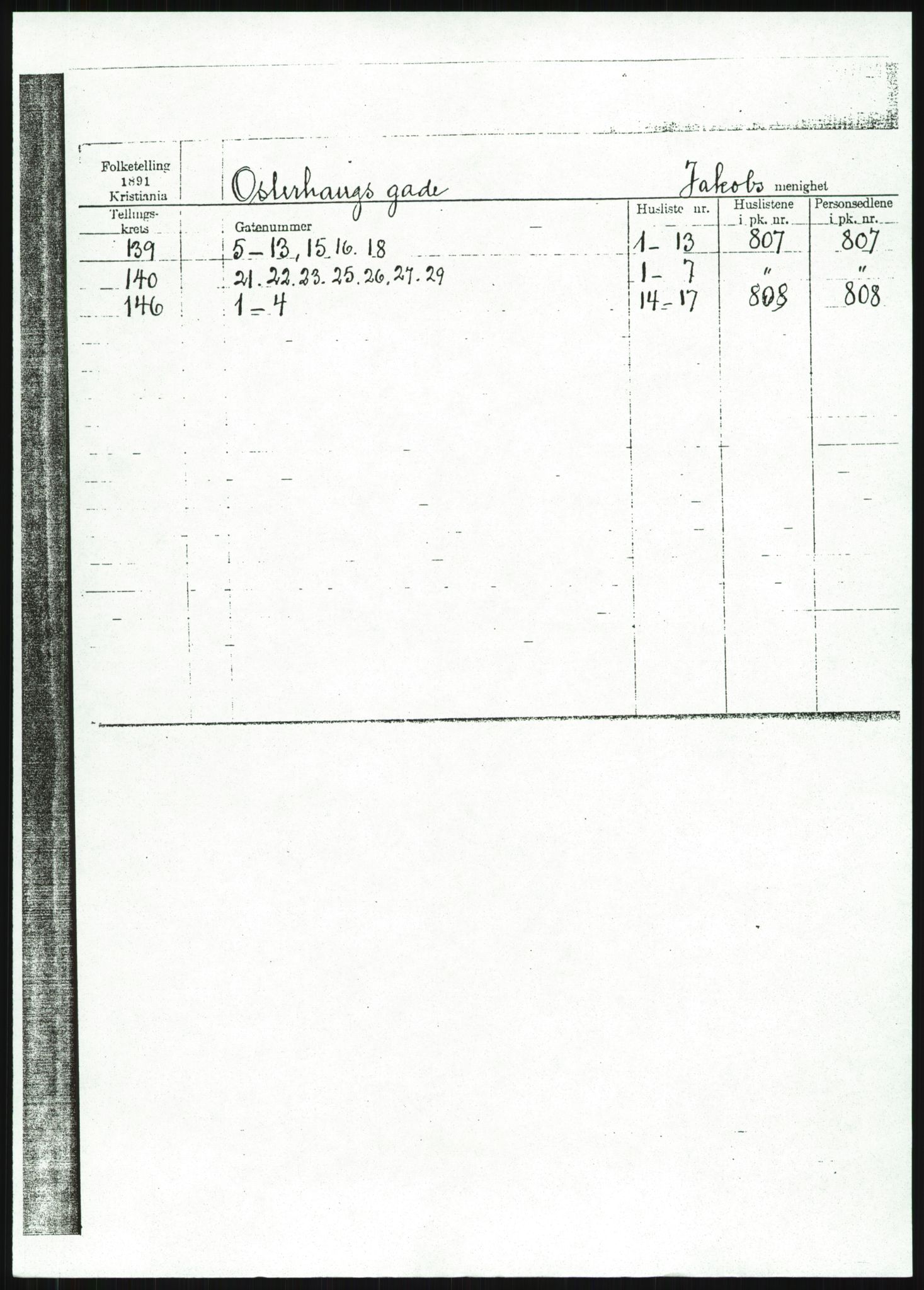 RA, 1891 census for 0301 Kristiania, 1891, p. 83