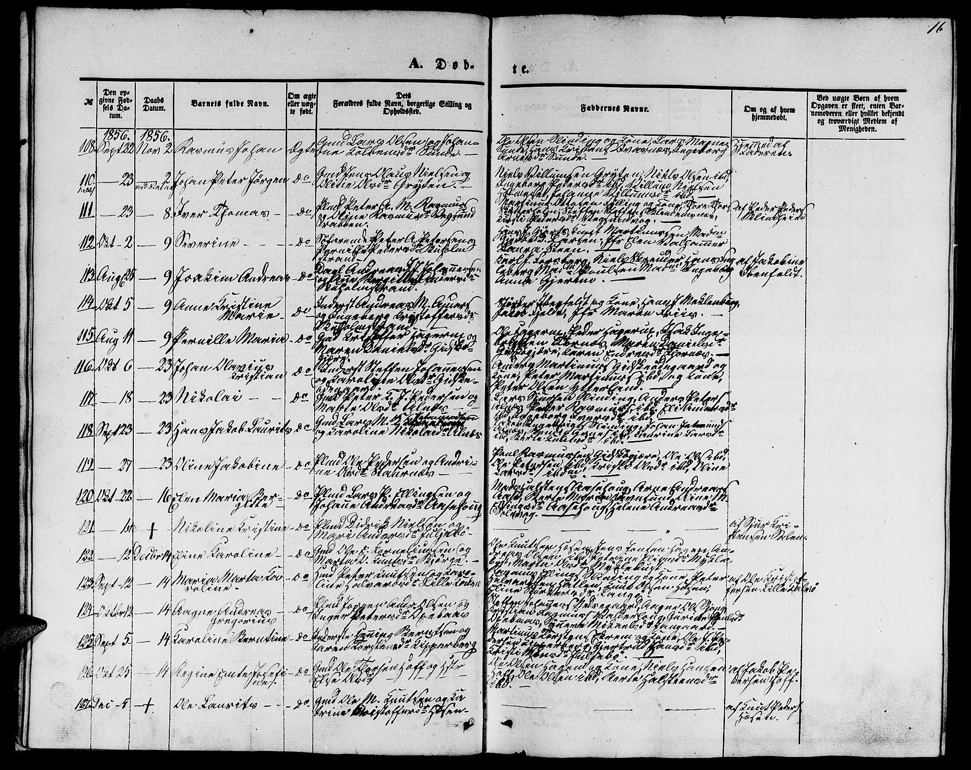 Ministerialprotokoller, klokkerbøker og fødselsregistre - Møre og Romsdal, AV/SAT-A-1454/528/L0427: Parish register (copy) no. 528C08, 1855-1864, p. 16