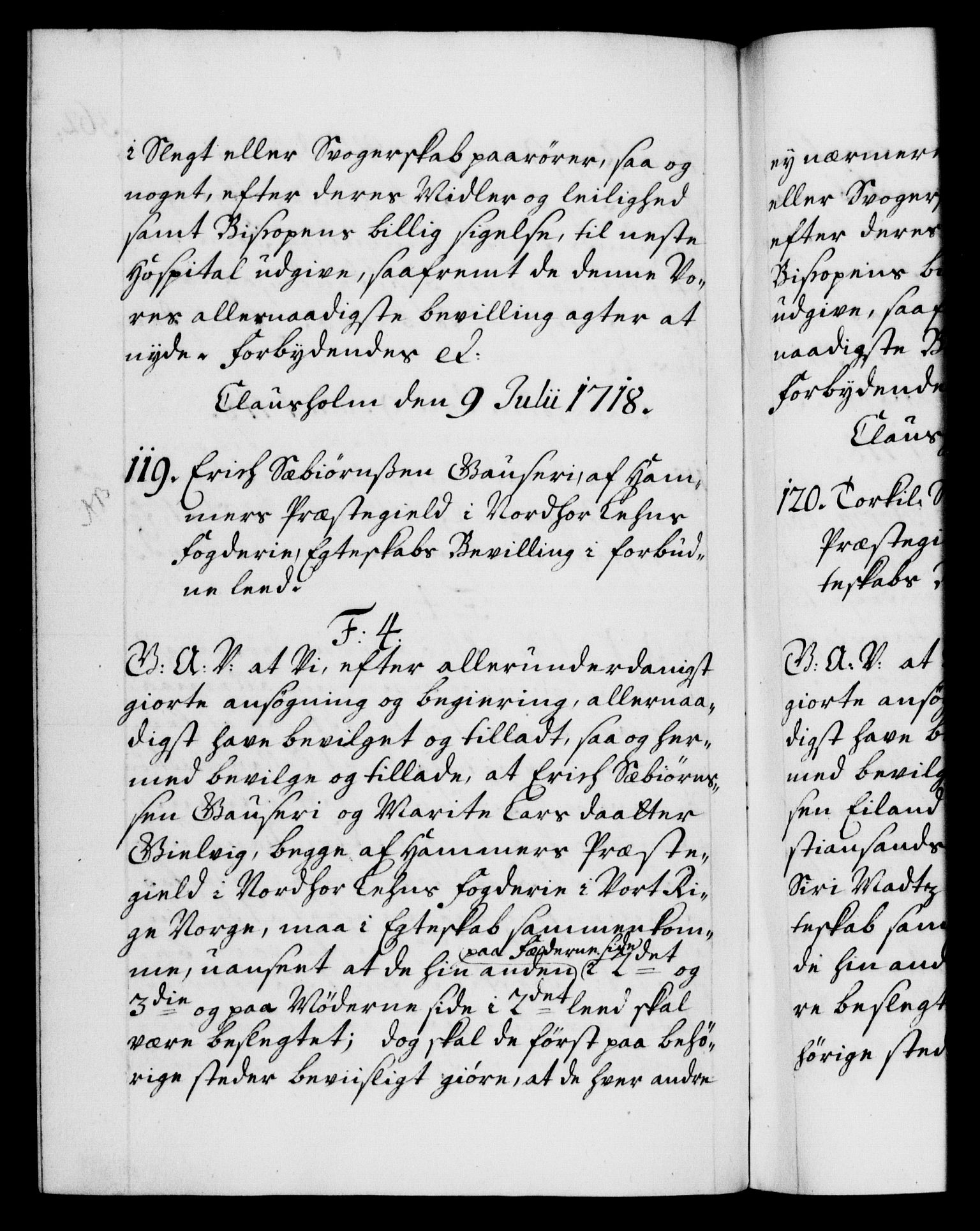 Danske Kanselli 1572-1799, AV/RA-EA-3023/F/Fc/Fca/Fcaa/L0022: Norske registre, 1716-1719, p. 362b