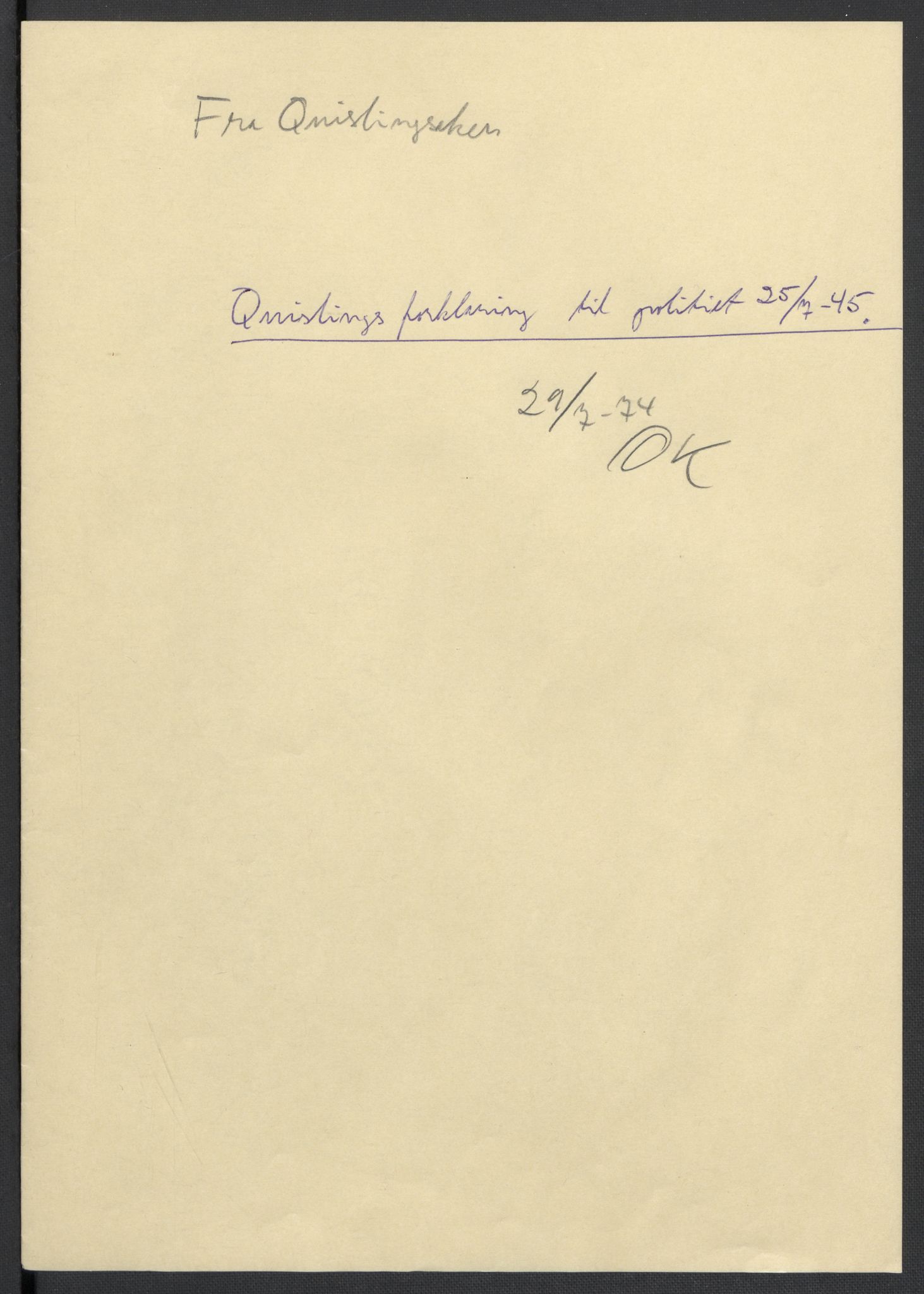 Landssvikarkivet, Oslo politikammer, AV/RA-S-3138-01/D/Da/L0003: Dnr. 29, 1945, p. 1029