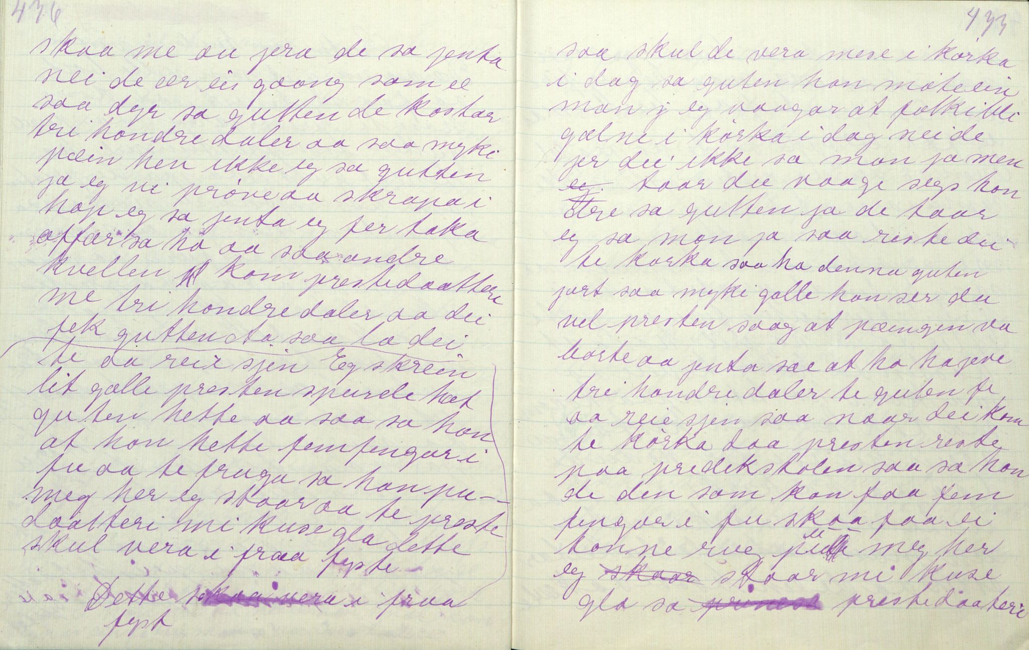 Rikard Berge, TEMU/TGM-A-1003/F/L0011/0011: 381-399 / 391 Oppskrifter av Gunnhild Kivle, 1918-1919, p. 476-477