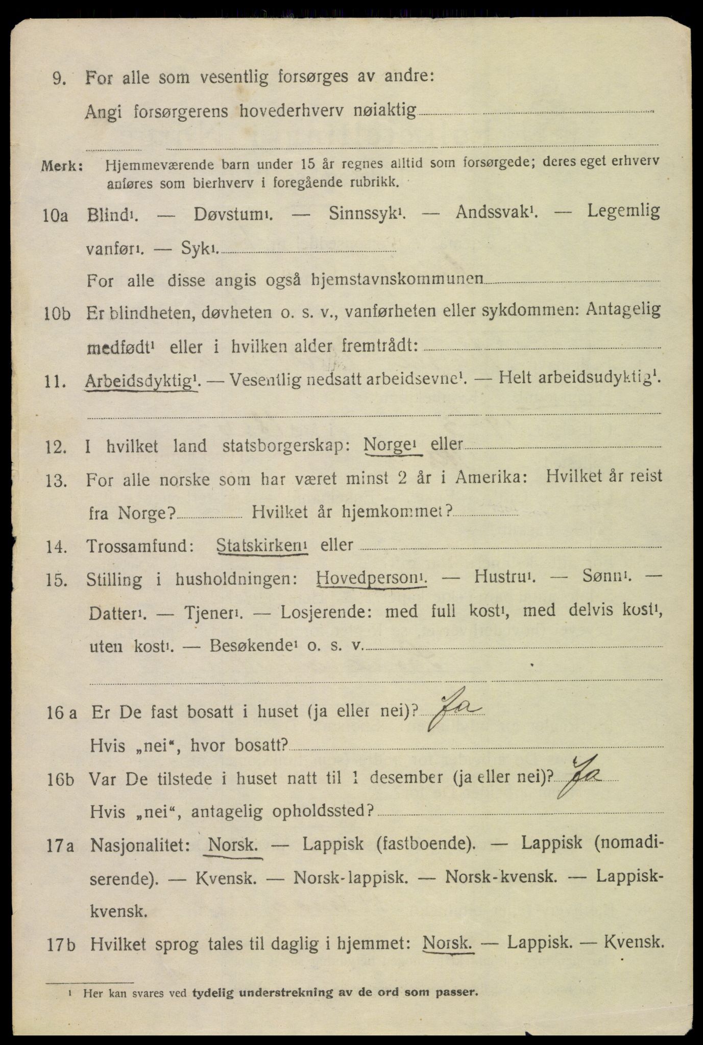 SAT, 1920 census for Øksnes, 1920, p. 729