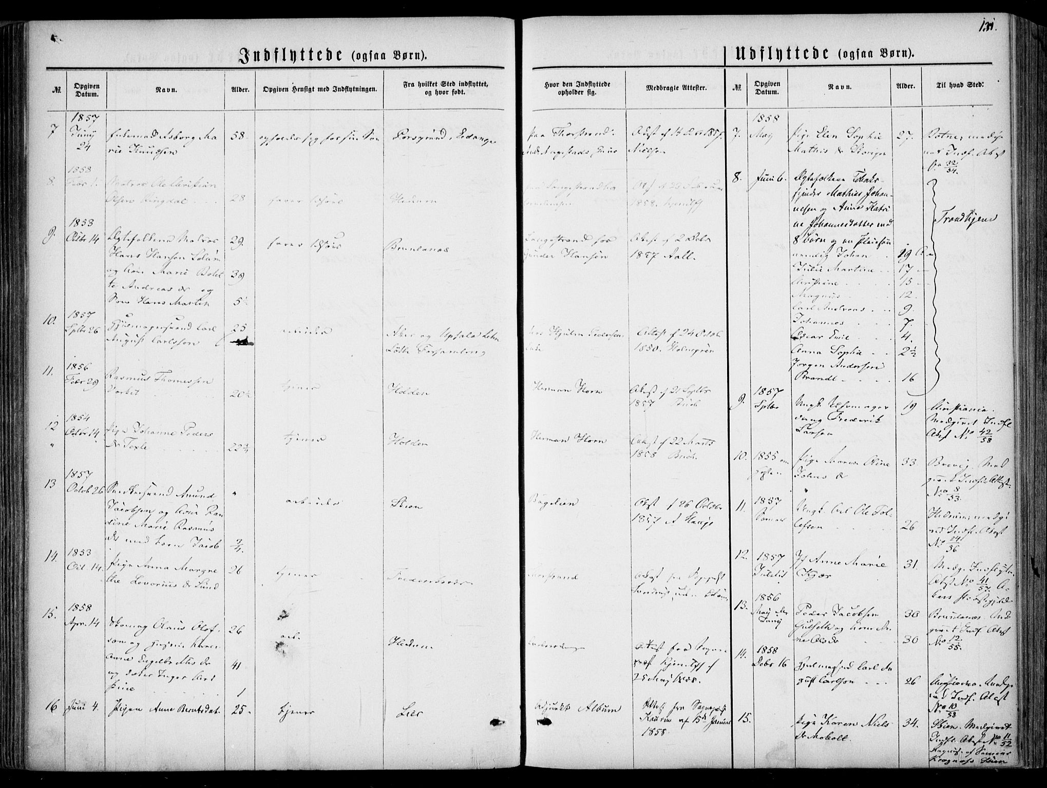 Larvik kirkebøker, SAKO/A-352/F/Fa/L0005: Parish register (official) no. I 5, 1856-1870, p. 131