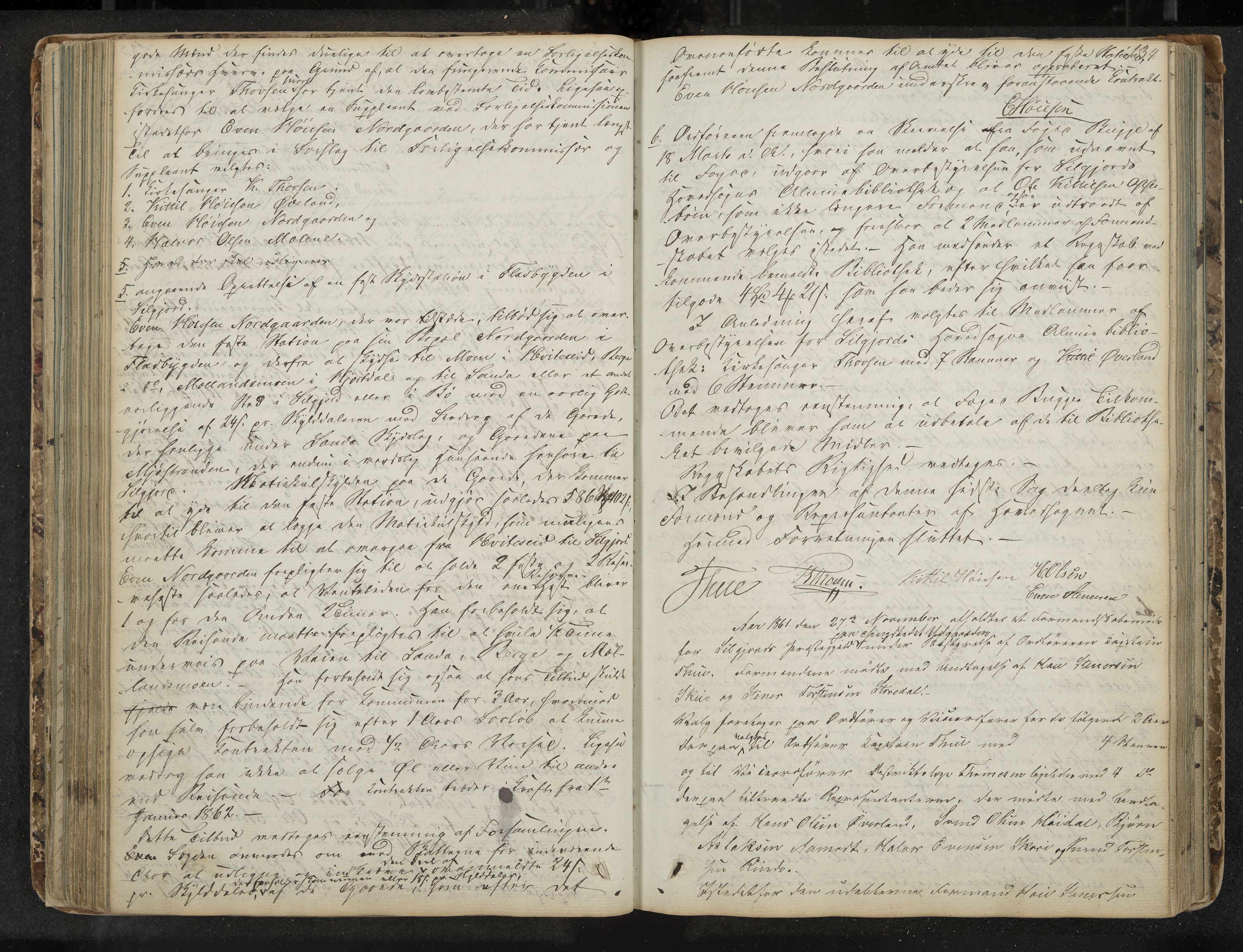 Seljord formannskap og sentraladministrasjon, IKAK/0828021/A/Aa/L0001: Møtebok med register, 1838-1879, p. 134