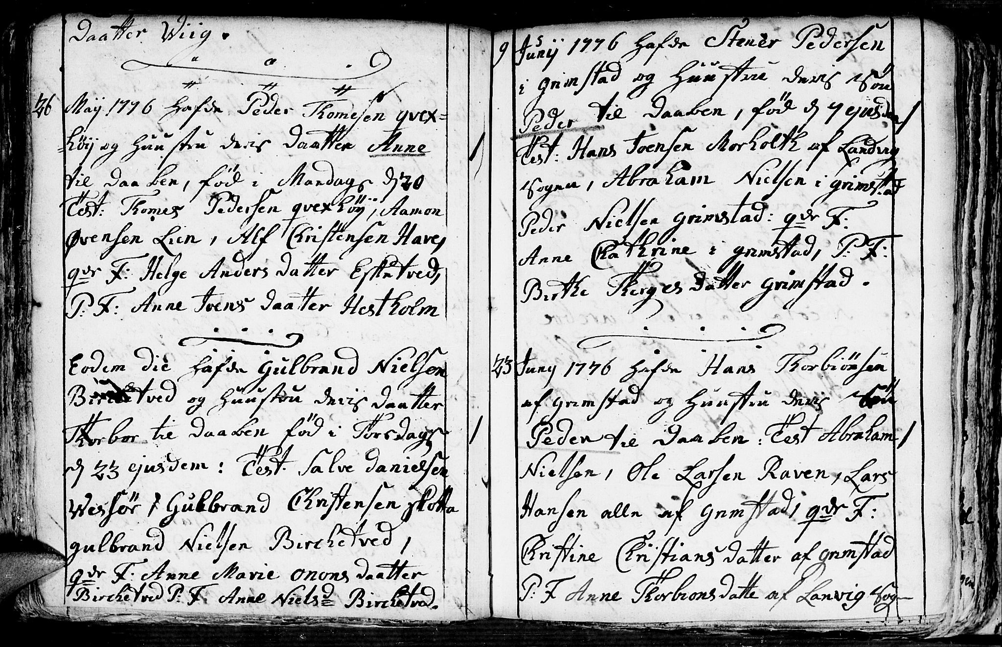 Fjære sokneprestkontor, AV/SAK-1111-0011/F/Fb/L0004: Parish register (copy) no. B 4, 1766-1785, p. 124b-125a