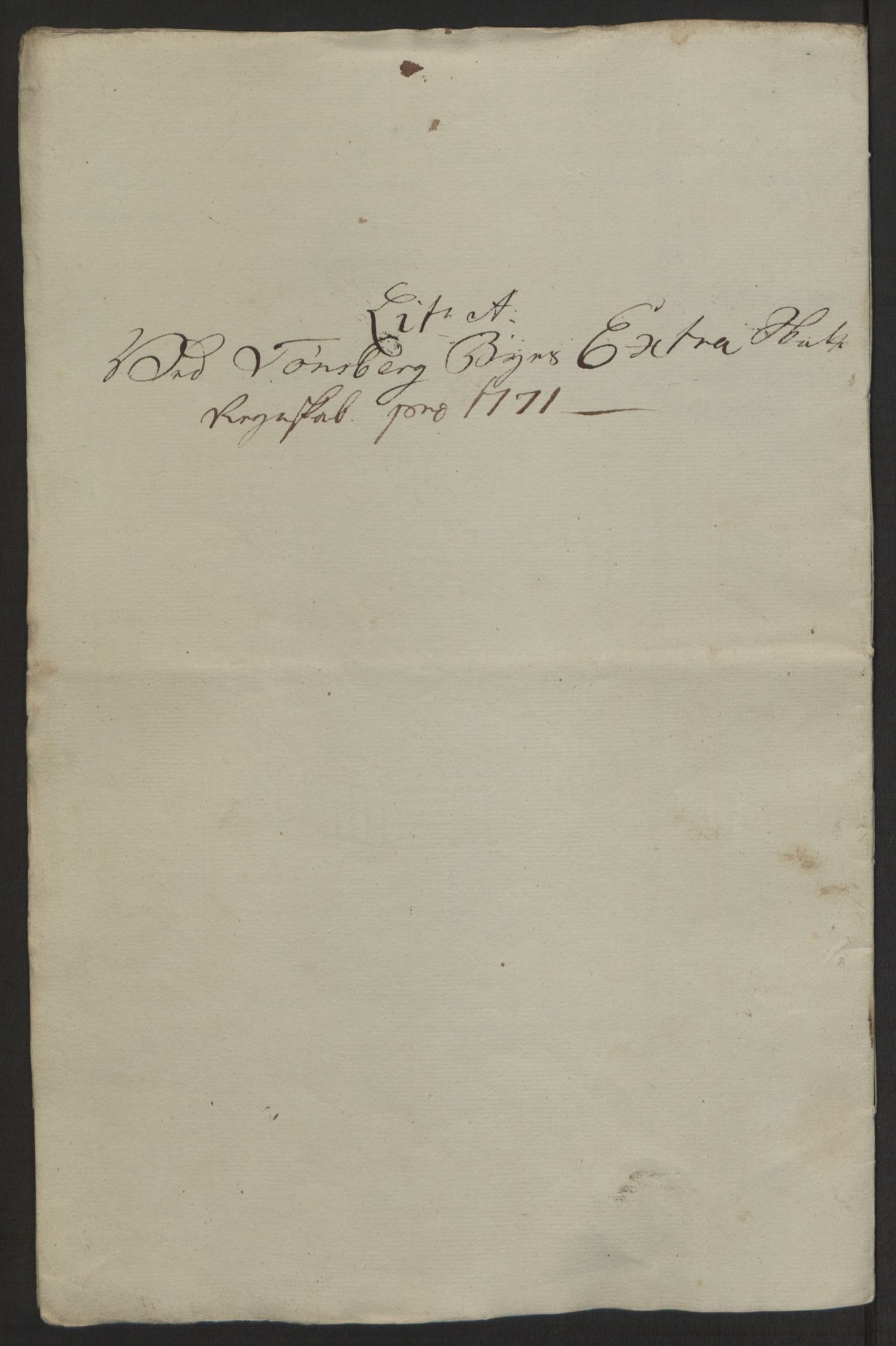 Rentekammeret inntil 1814, Reviderte regnskaper, Byregnskaper, AV/RA-EA-4066/R/Rh/L0162/0001: [H4] Kontribusjonsregnskap / Ekstraskatt, Tønsberg, 1762-1772, p. 399