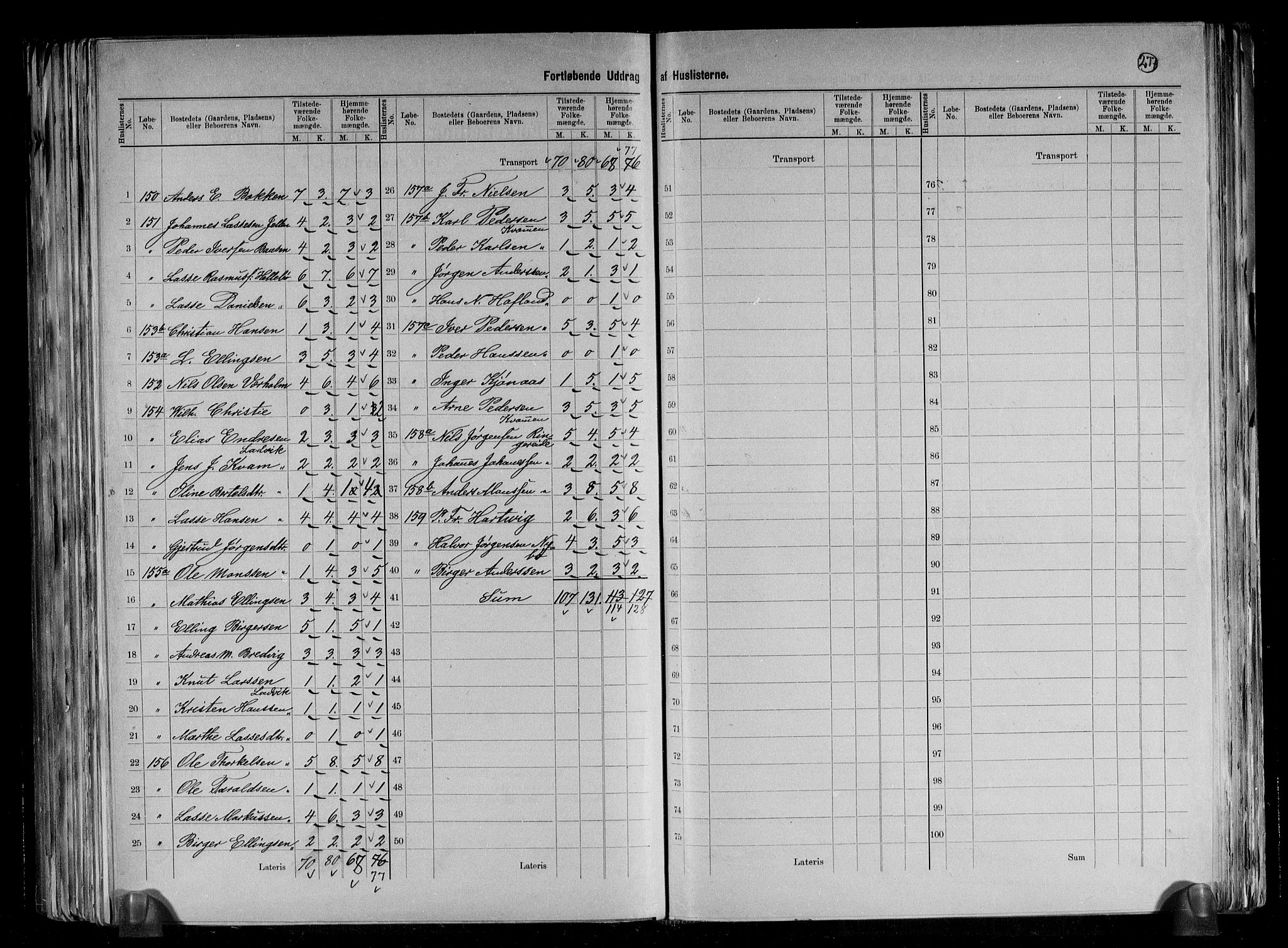 RA, 1891 census for 1415 Lavik og Brekke, 1891, p. 9