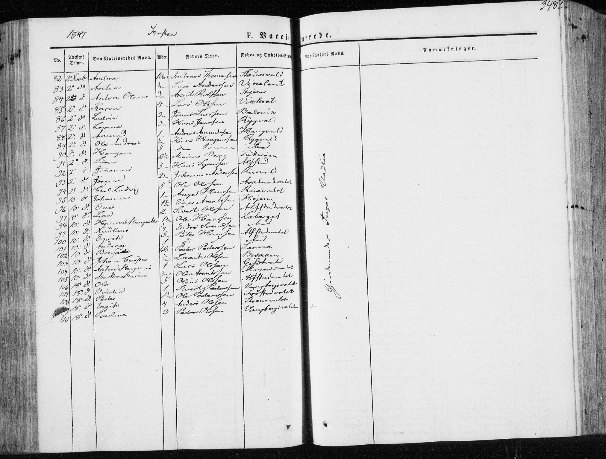 Ministerialprotokoller, klokkerbøker og fødselsregistre - Nord-Trøndelag, SAT/A-1458/713/L0115: Parish register (official) no. 713A06, 1838-1851, p. 348