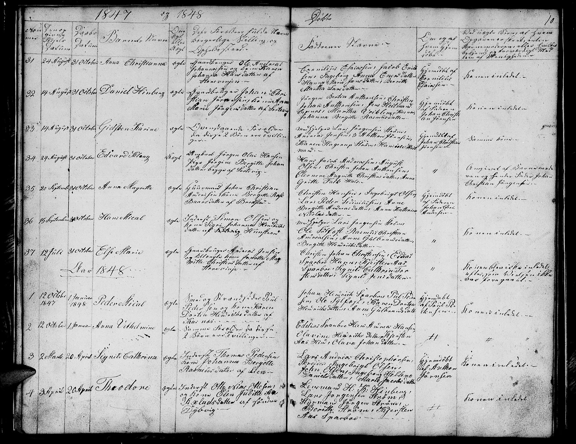 Tranøy sokneprestkontor, SATØ/S-1313/I/Ia/Iab/L0011klokker: Parish register (copy) no. 11, 1845-1859, p. 10