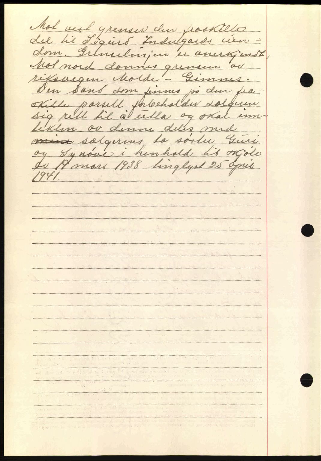 Romsdal sorenskriveri, AV/SAT-A-4149/1/2/2C: Mortgage book no. A11, 1941-1942, Diary no: : 2212/1941