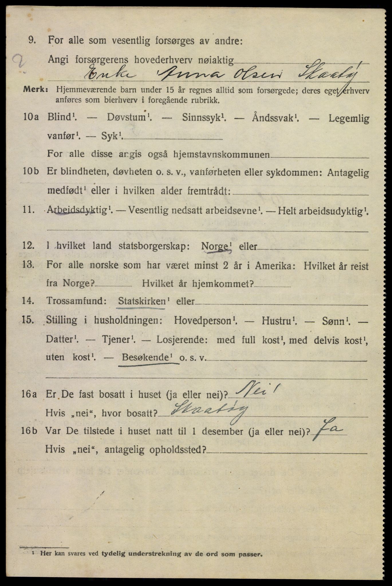 SAKO, 1920 census for Kragerø, 1920, p. 5826