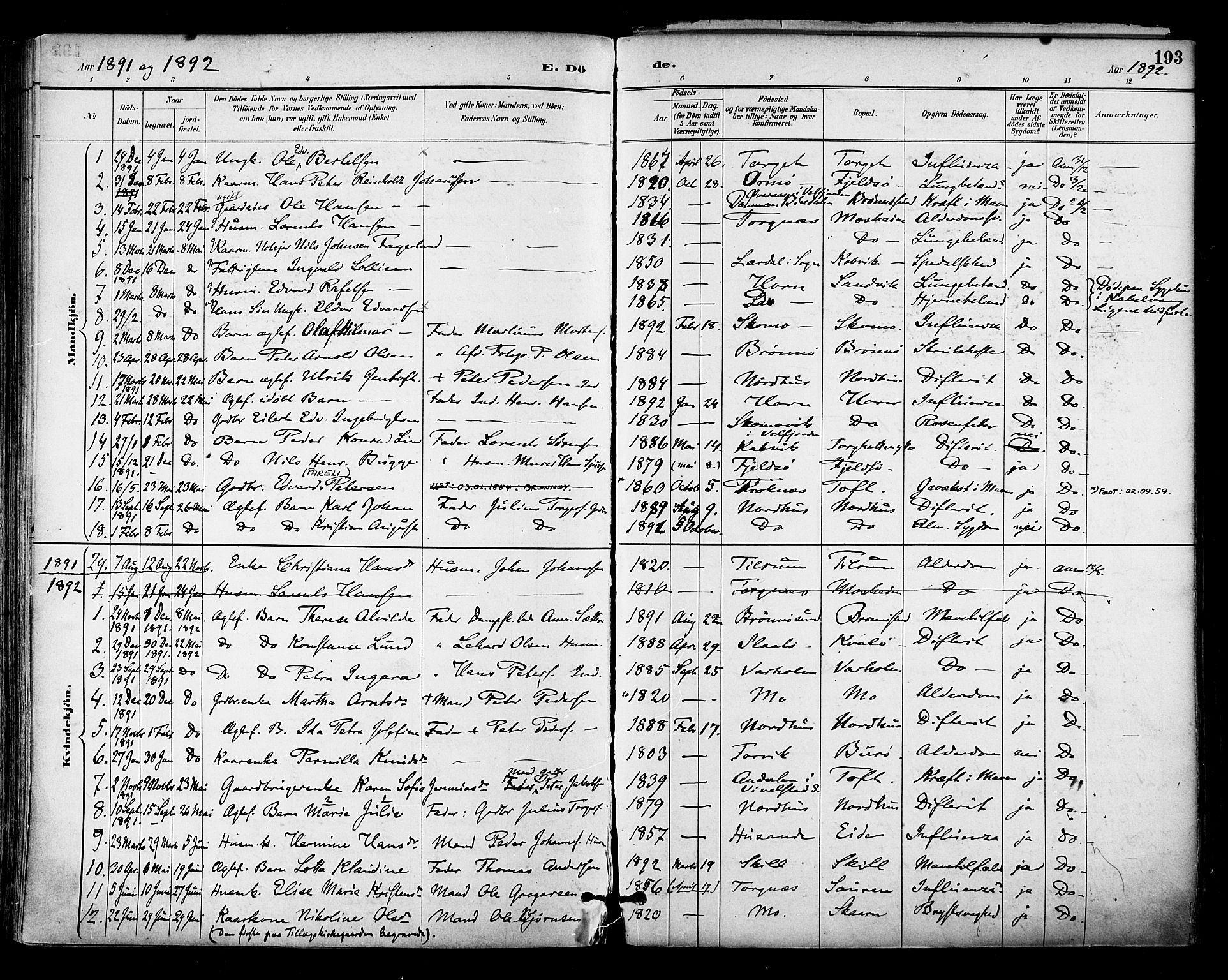 Ministerialprotokoller, klokkerbøker og fødselsregistre - Nordland, SAT/A-1459/813/L0200: Parish register (official) no. 813A10, 1886-1900, p. 193