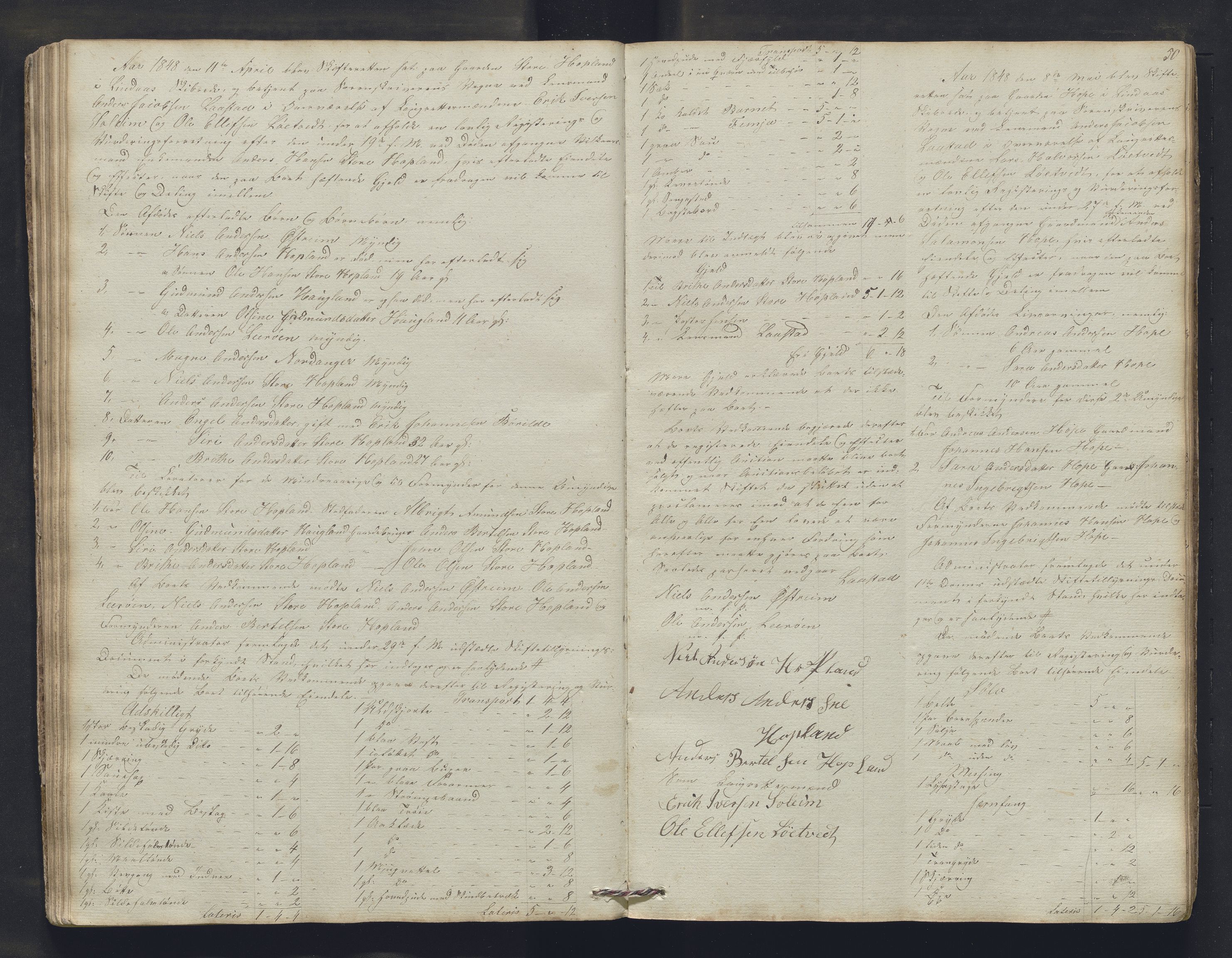 Nordhordland sorenskrivar, AV/SAB-A-2901/1/H/Hb/L0015: Registreringsprotokollar, 1846-1850, p. 50