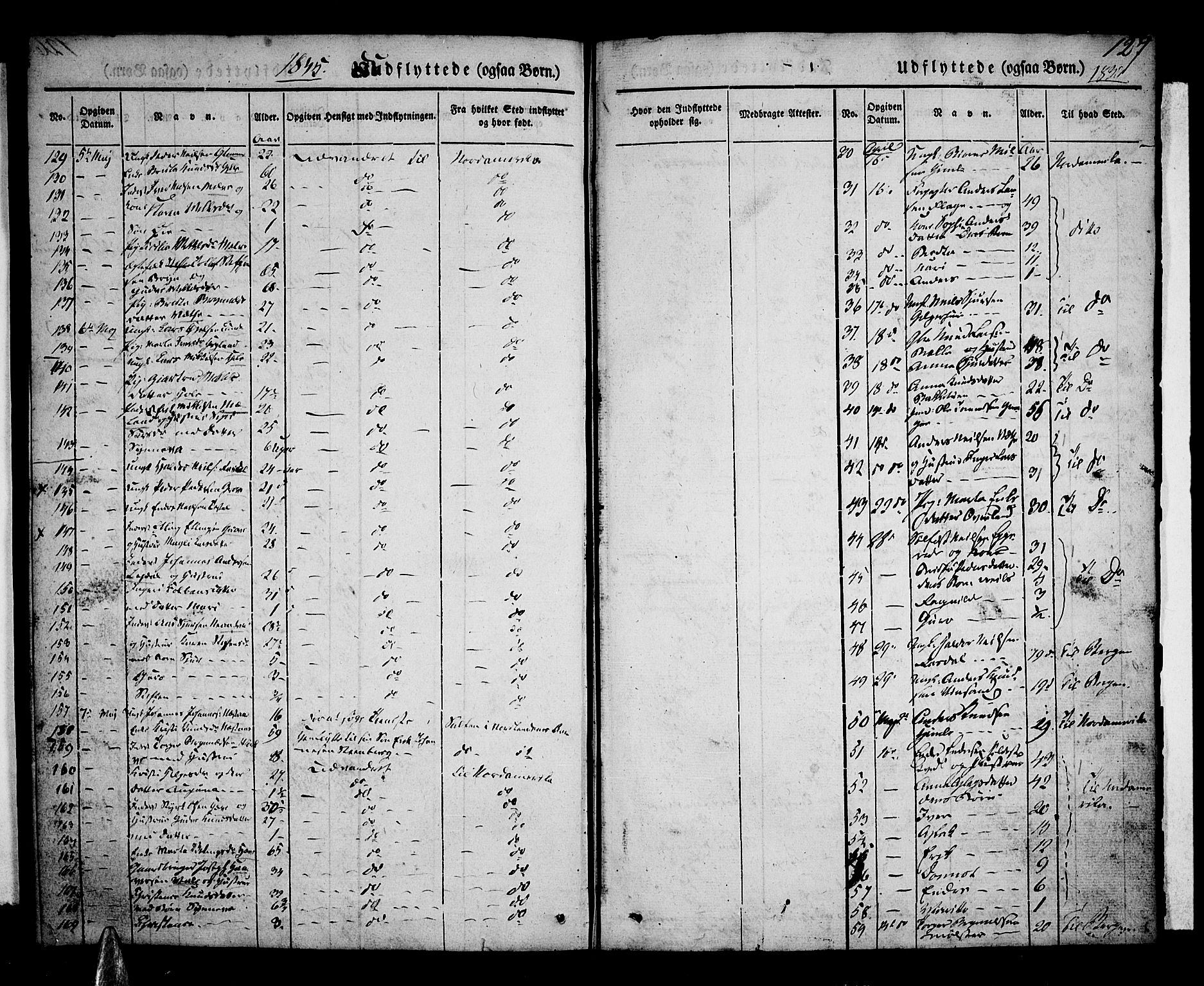 Voss sokneprestembete, SAB/A-79001/H/Haa: Parish register (official) no. A 14, 1837-1847, p. 127