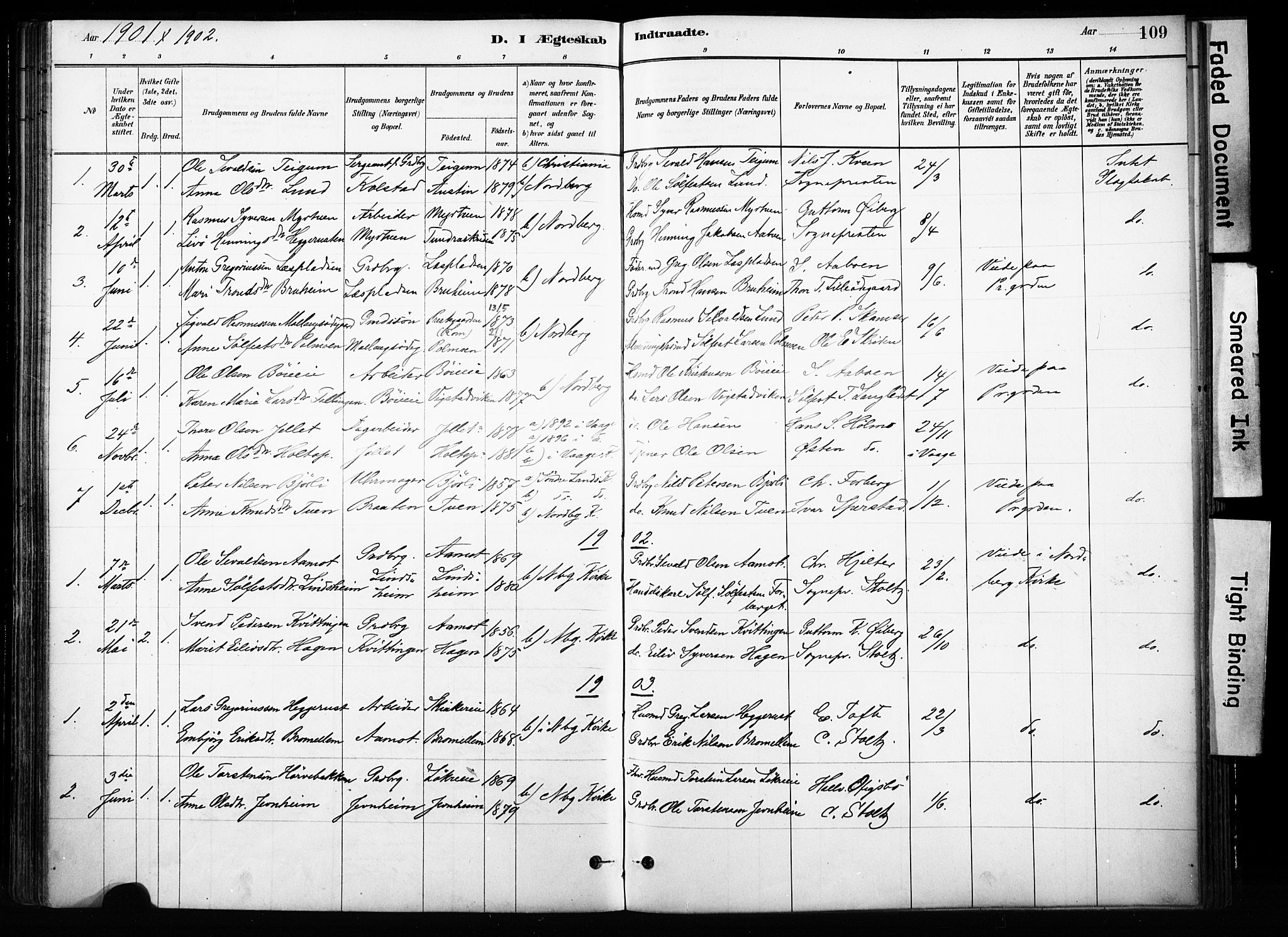 Skjåk prestekontor, SAH/PREST-072/H/Ha/Haa/L0004: Parish register (official) no. 4, 1880-1904, p. 109
