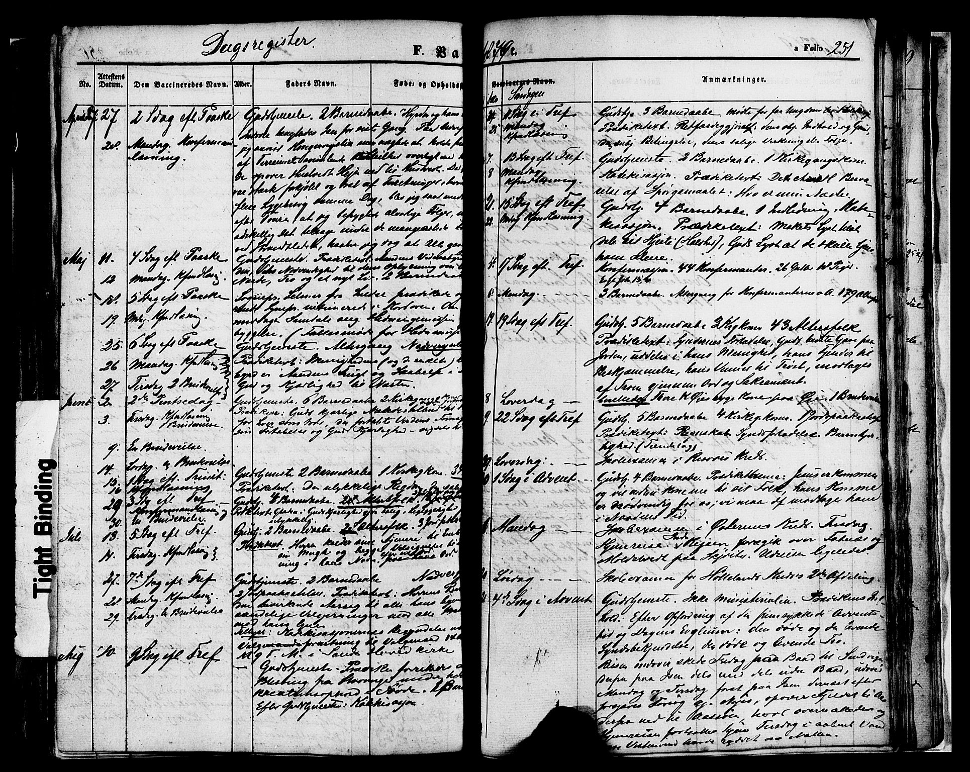 Sand sokneprestkontor, AV/SAST-A-101848/01/III/L0004: Parish register (official) no. A 4, 1859-1880, p. 251