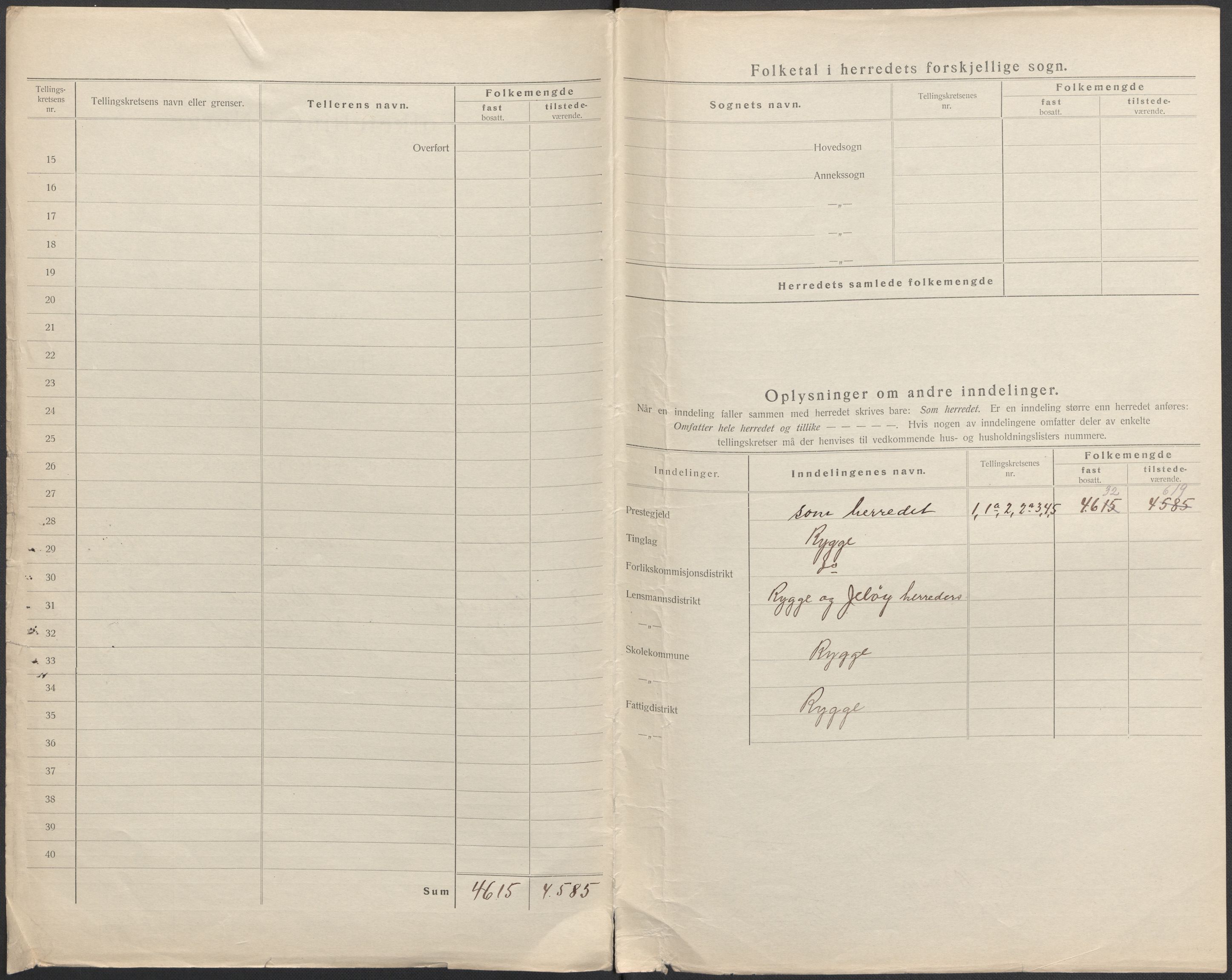 SAO, 1920 census for Rygge, 1920, p. 4