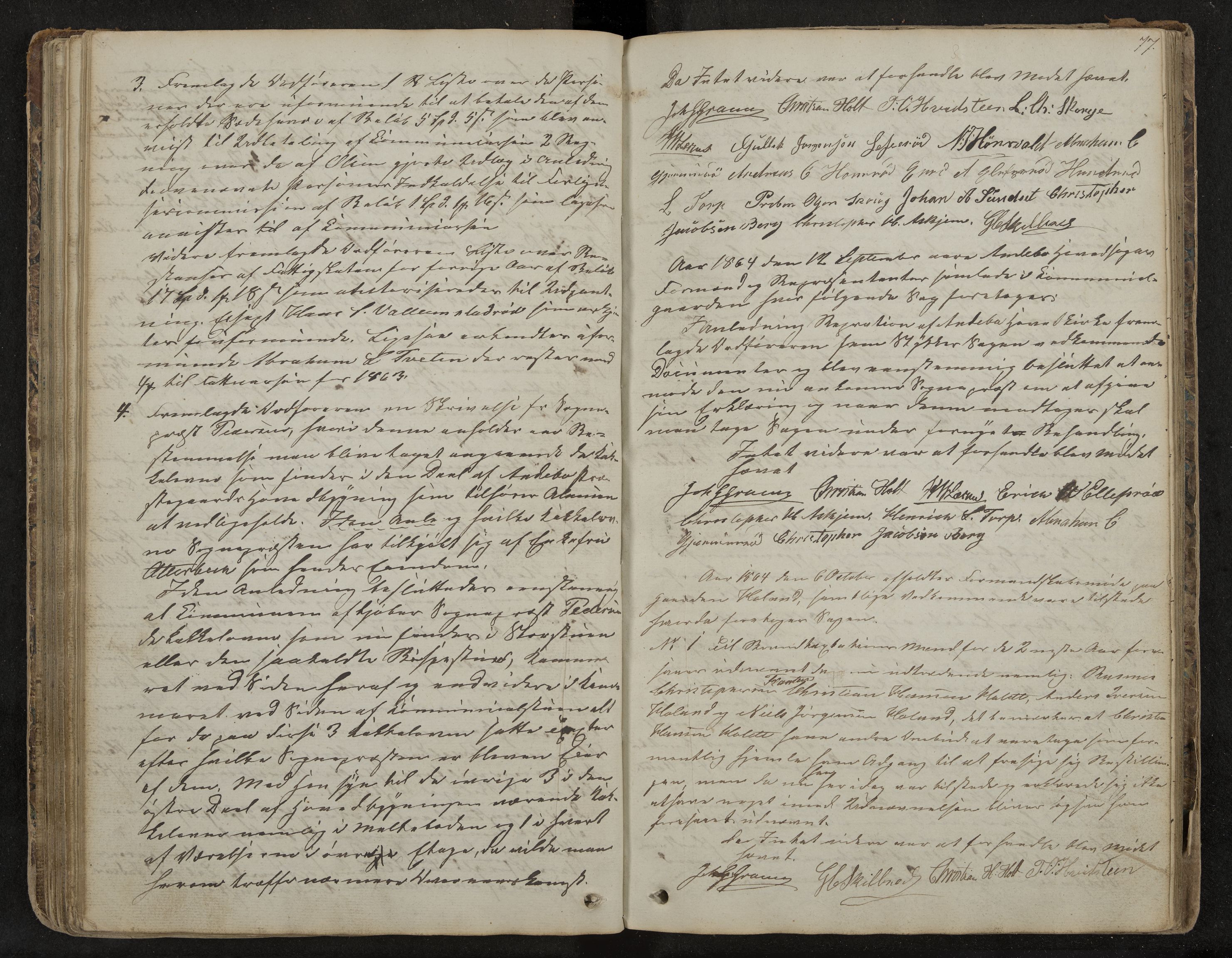 Andebu formannskap og sentraladministrasjon, IKAK/0719021-1/A/Aa/L0001: Møtebok med register, 1837-1869, p. 77