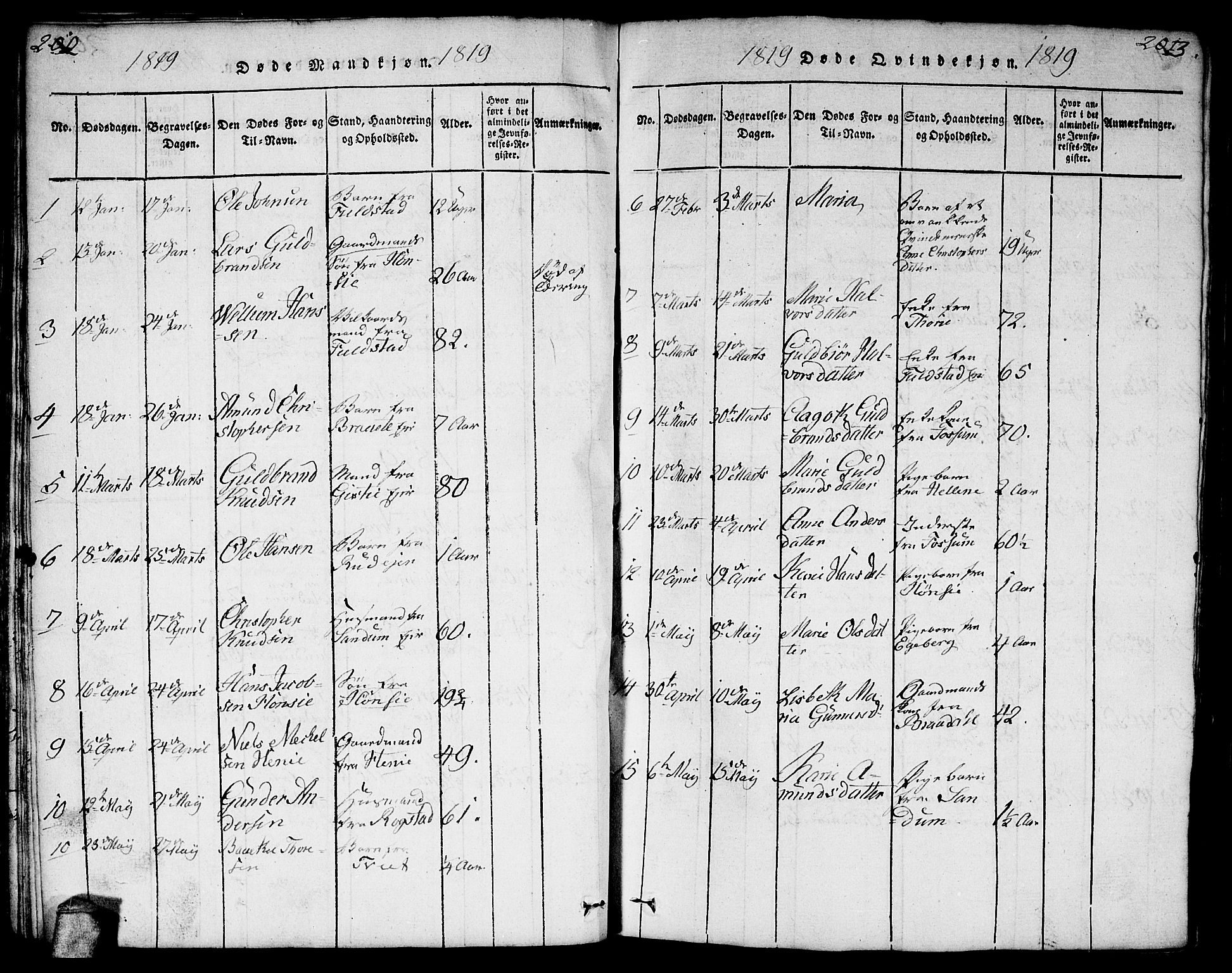 Gjerdrum prestekontor Kirkebøker, AV/SAO-A-10412b/F/Fa/L0004: Parish register (official) no. I 4, 1816-1836, p. 202-203