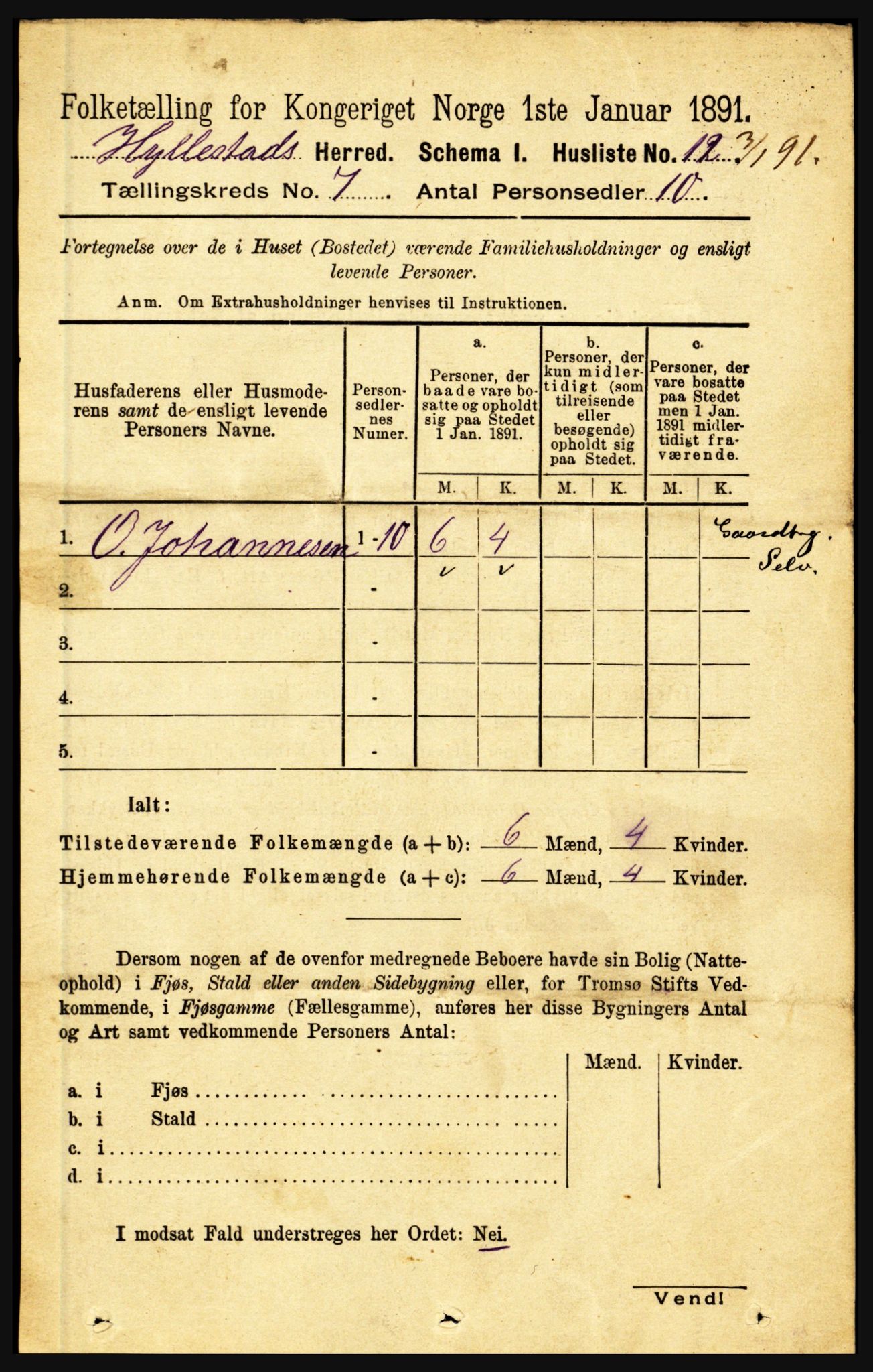 RA, 1891 census for 1413 Hyllestad, 1891, p. 1172