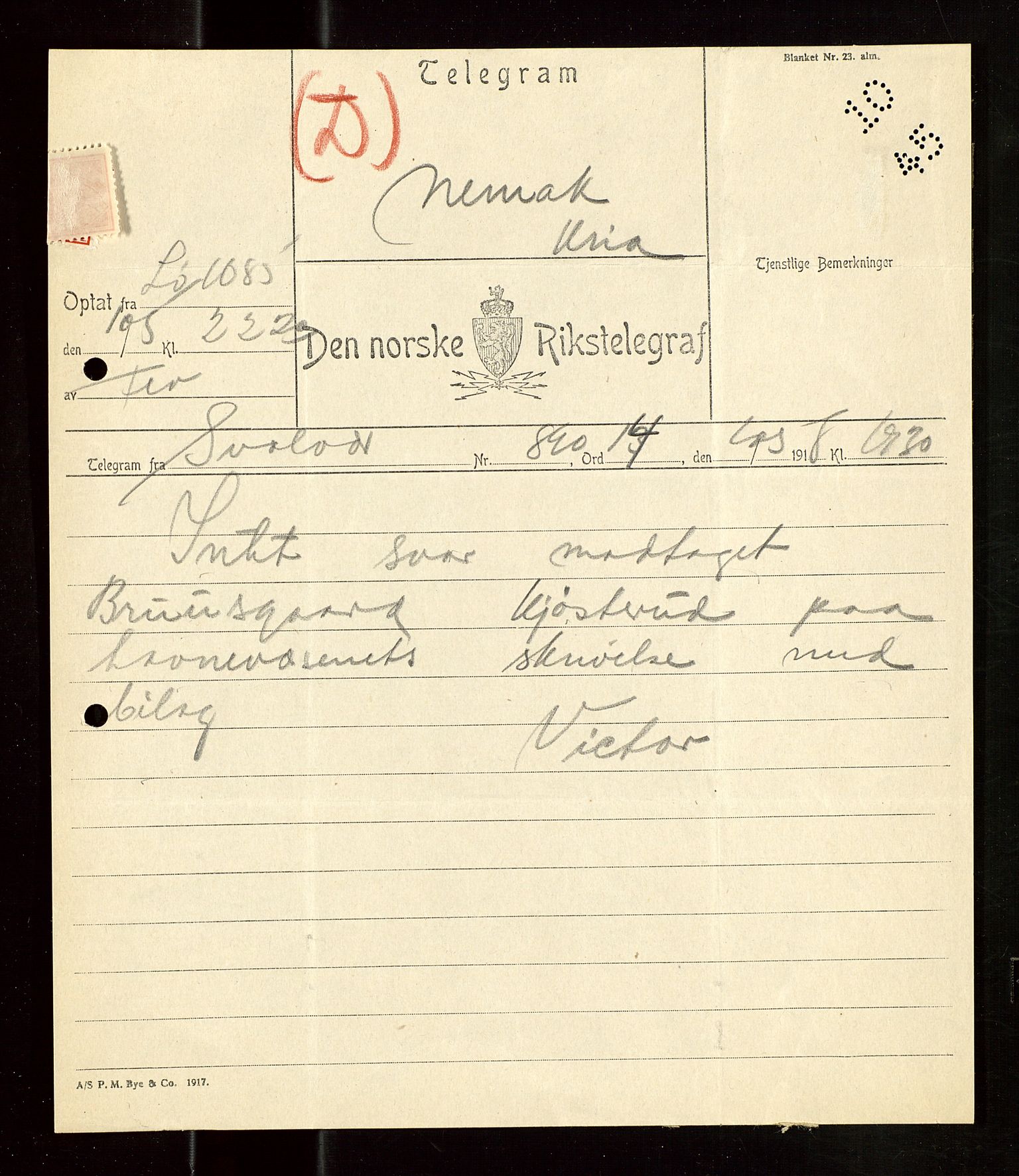 Pa 1521 - A/S Norske Shell, AV/SAST-A-101915/E/Ea/Eaa/L0022: Sjefskorrespondanse, 1918, p. 20