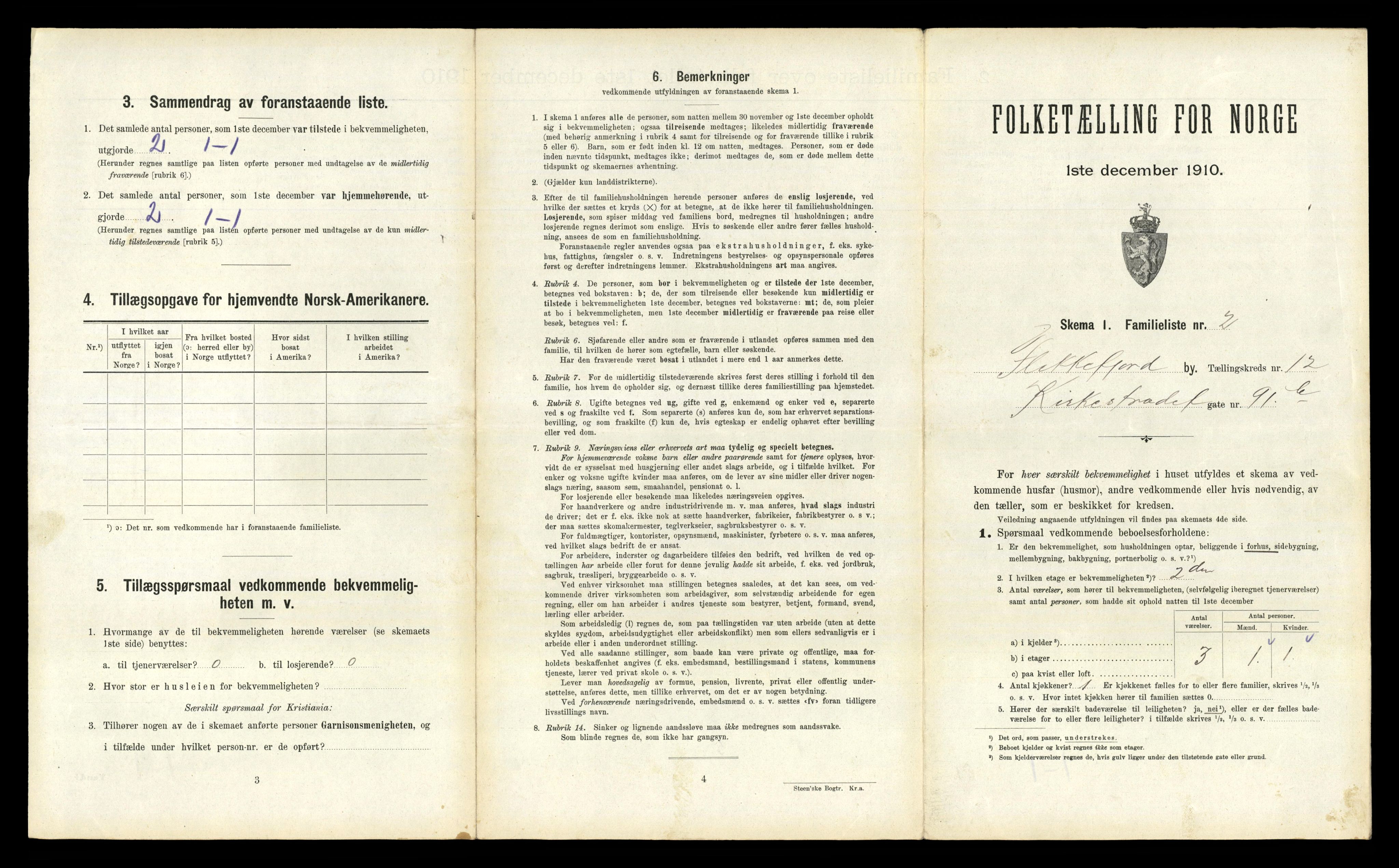 RA, 1910 census for Flekkefjord, 1910, p. 1098