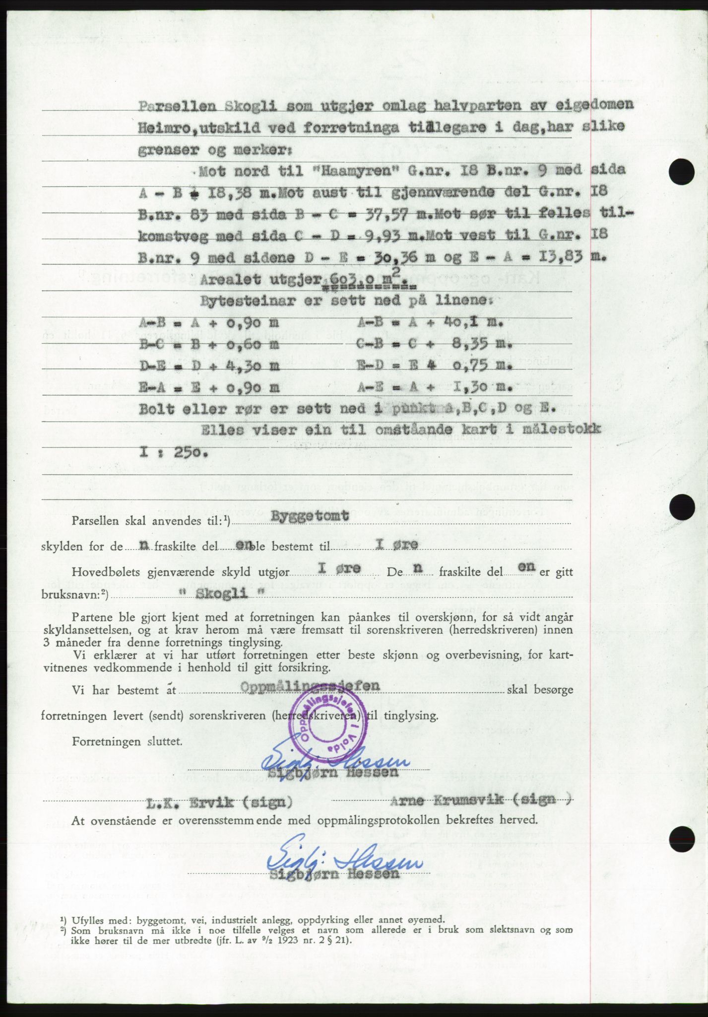 Søre Sunnmøre sorenskriveri, AV/SAT-A-4122/1/2/2C/L0113: Mortgage book no. 39A, 1959-1959, Diary no: : 2290/1959