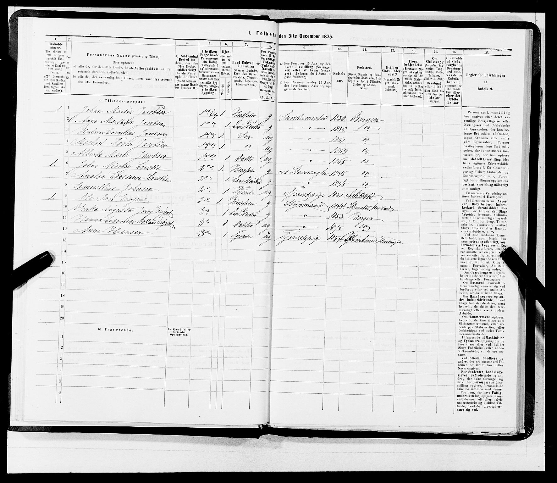 SAB, 1875 census for 1301 Bergen, 1875, p. 413