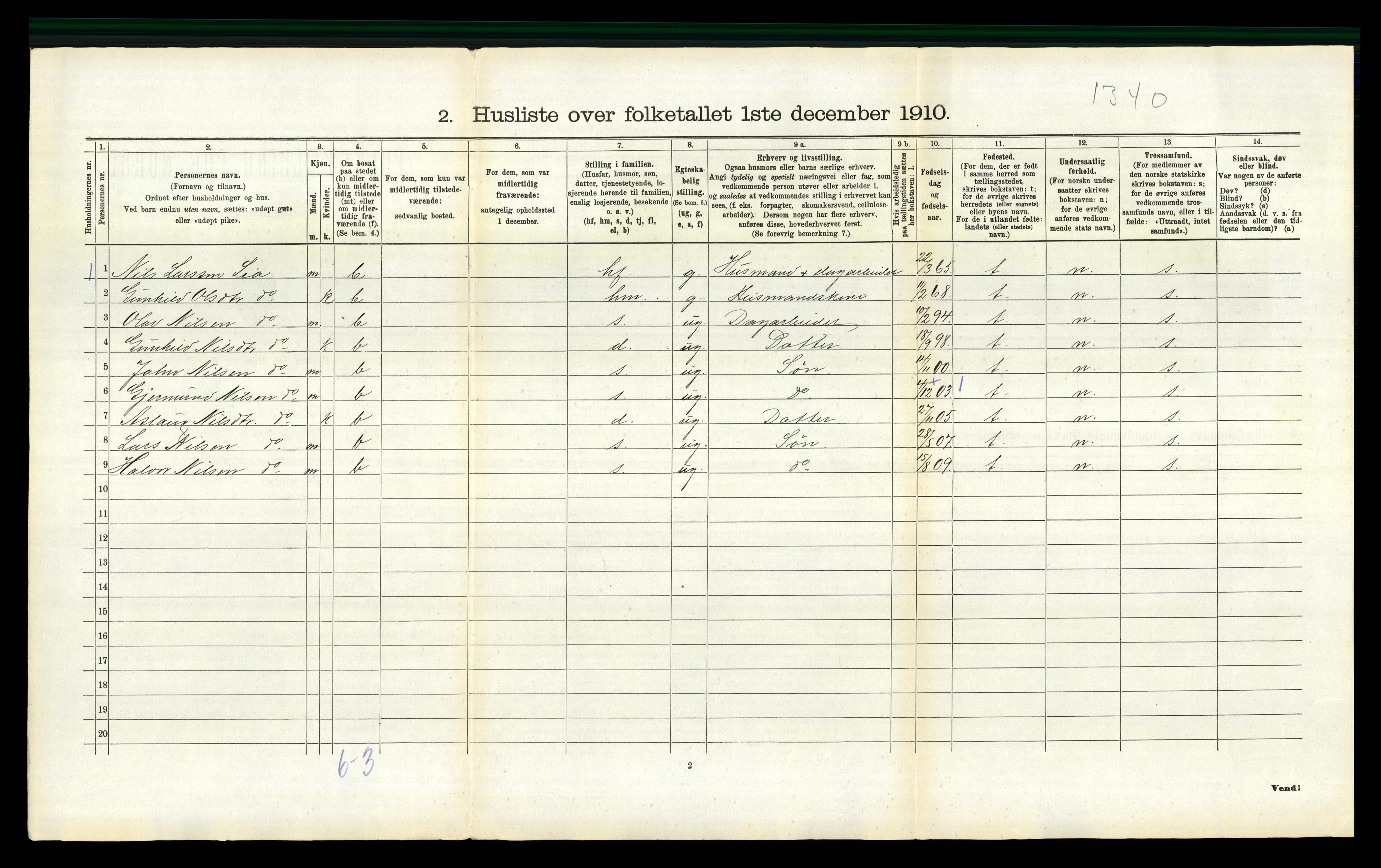 RA, 1910 census for Hjartdal, 1910, p. 557