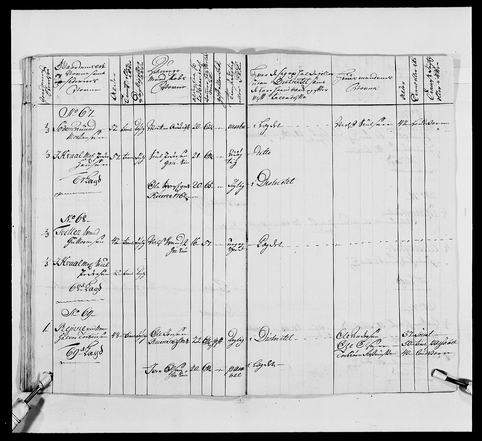 Kommanderende general (KG I) med Det norske krigsdirektorium, AV/RA-EA-5419/E/Ea/L0488: 1. Akershusiske regiment, 1765, p. 362