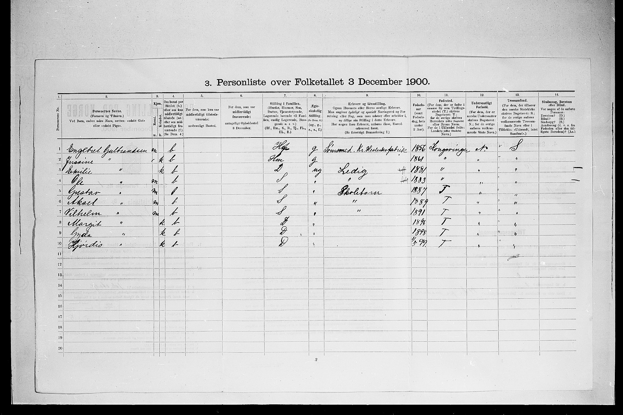 SAO, 1900 census for Kristiania, 1900, p. 21724