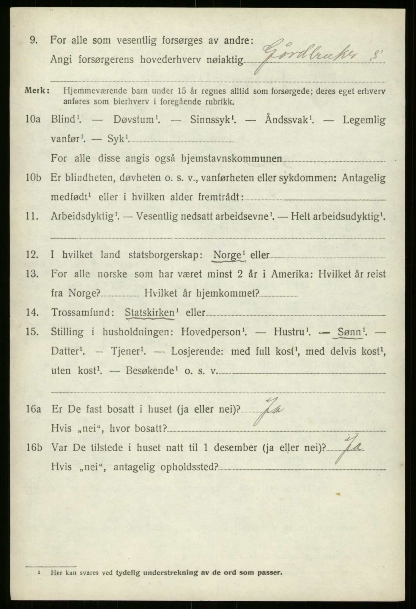 SAB, 1920 census for Hornindal, 1920, p. 1769