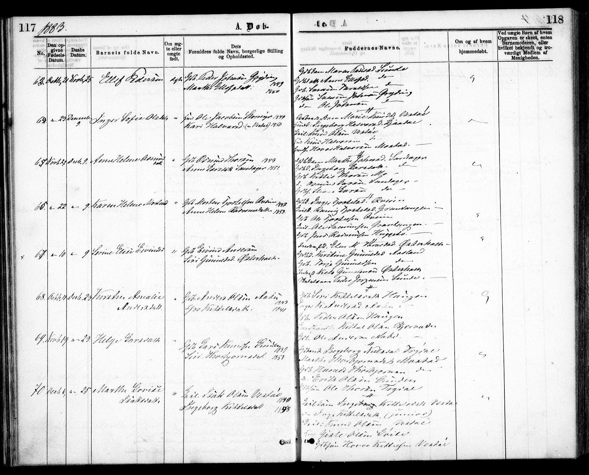 Gjerstad sokneprestkontor, AV/SAK-1111-0014/F/Fa/Faa/L0008: Parish register (official) no. A 8, 1876-1884, p. 117-118