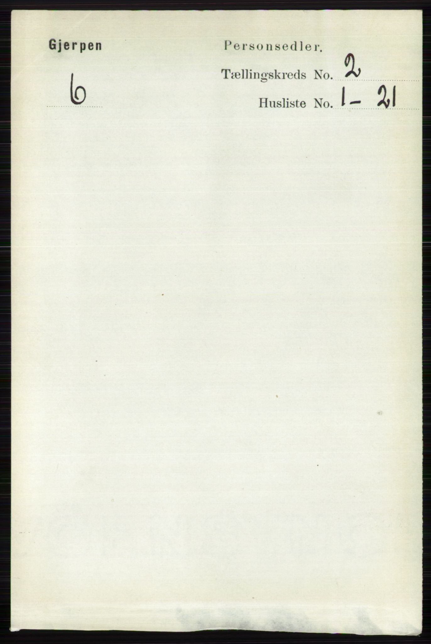 RA, 1891 census for 0812 Gjerpen, 1891, p. 736