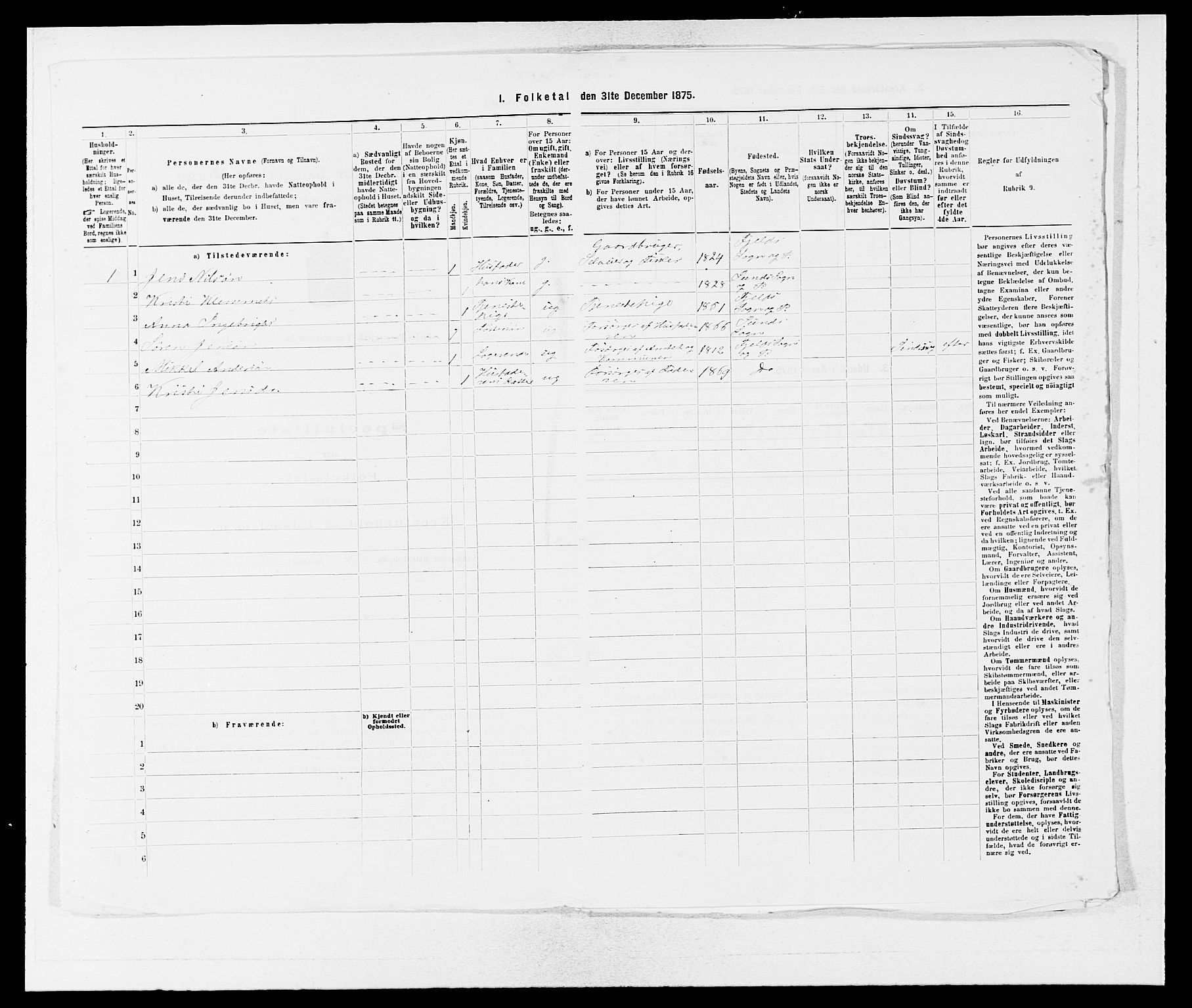 SAB, 1875 census for 1246P Fjell, 1875, p. 132