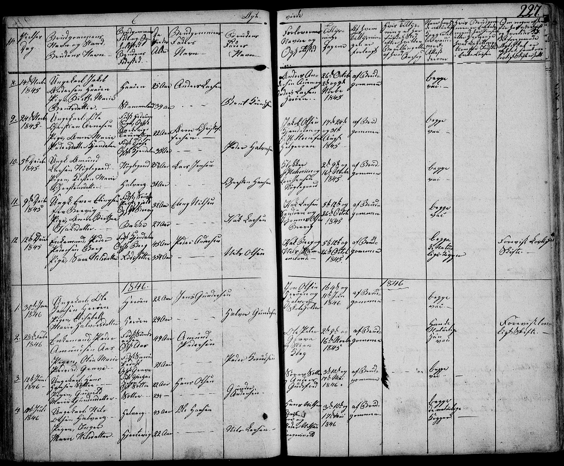 Eidanger kirkebøker, SAKO/A-261/F/Fa/L0008: Parish register (official) no. 8, 1831-1858, p. 227