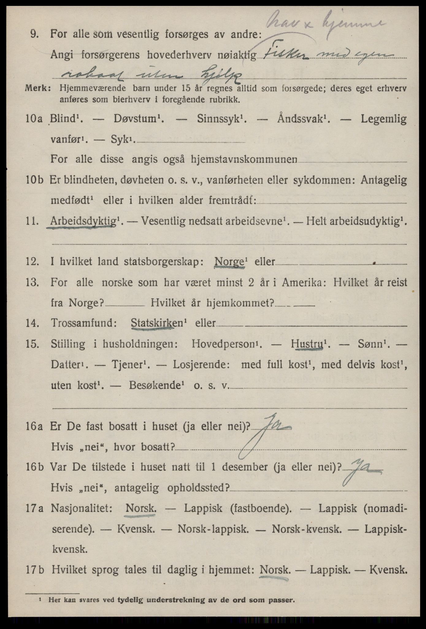 SAT, 1920 census for Nord-Frøya, 1920, p. 8534