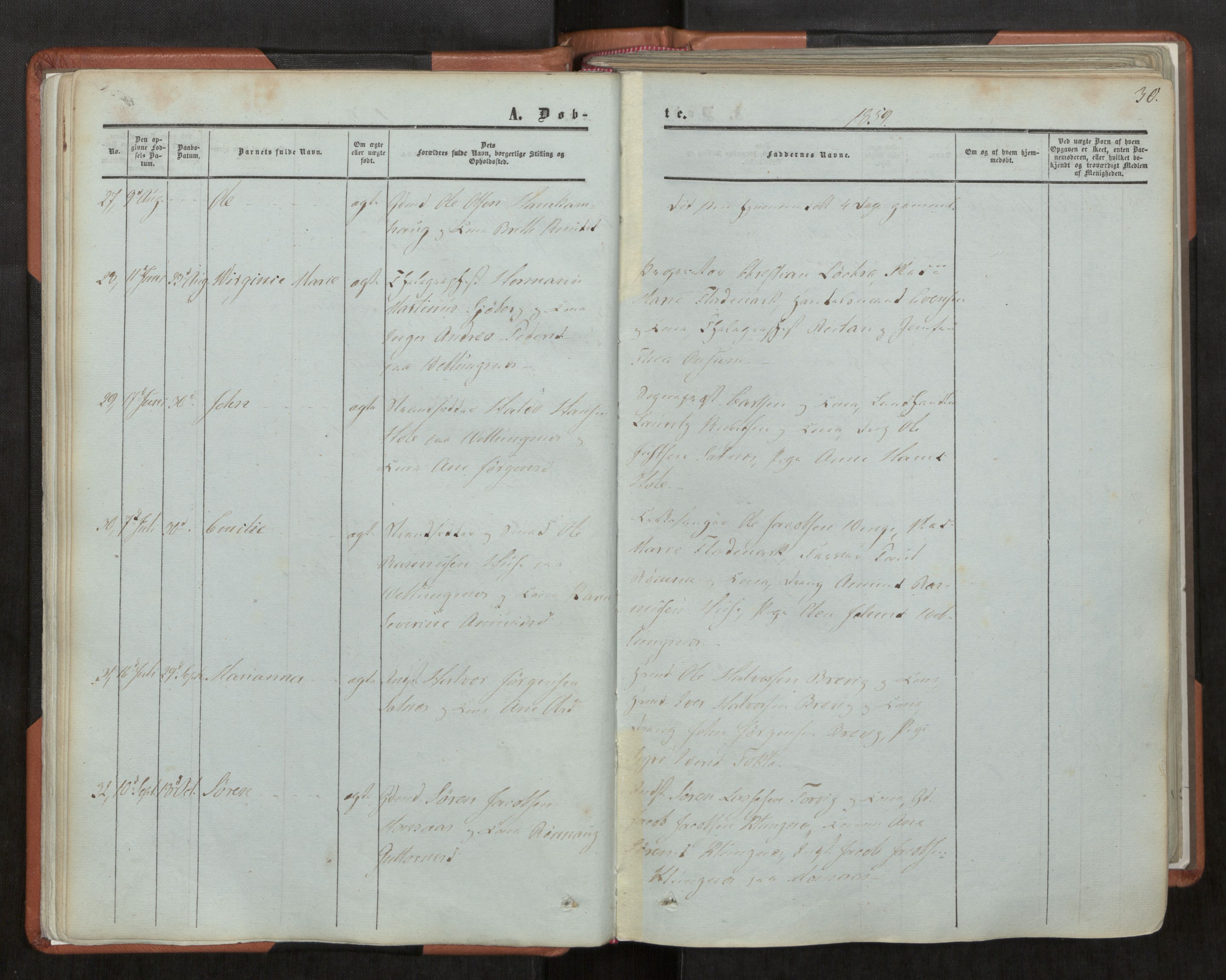 Ministerialprotokoller, klokkerbøker og fødselsregistre - Møre og Romsdal, AV/SAT-A-1454/544/L0572: Parish register (official) no. 544A05, 1854-1886, p. 30