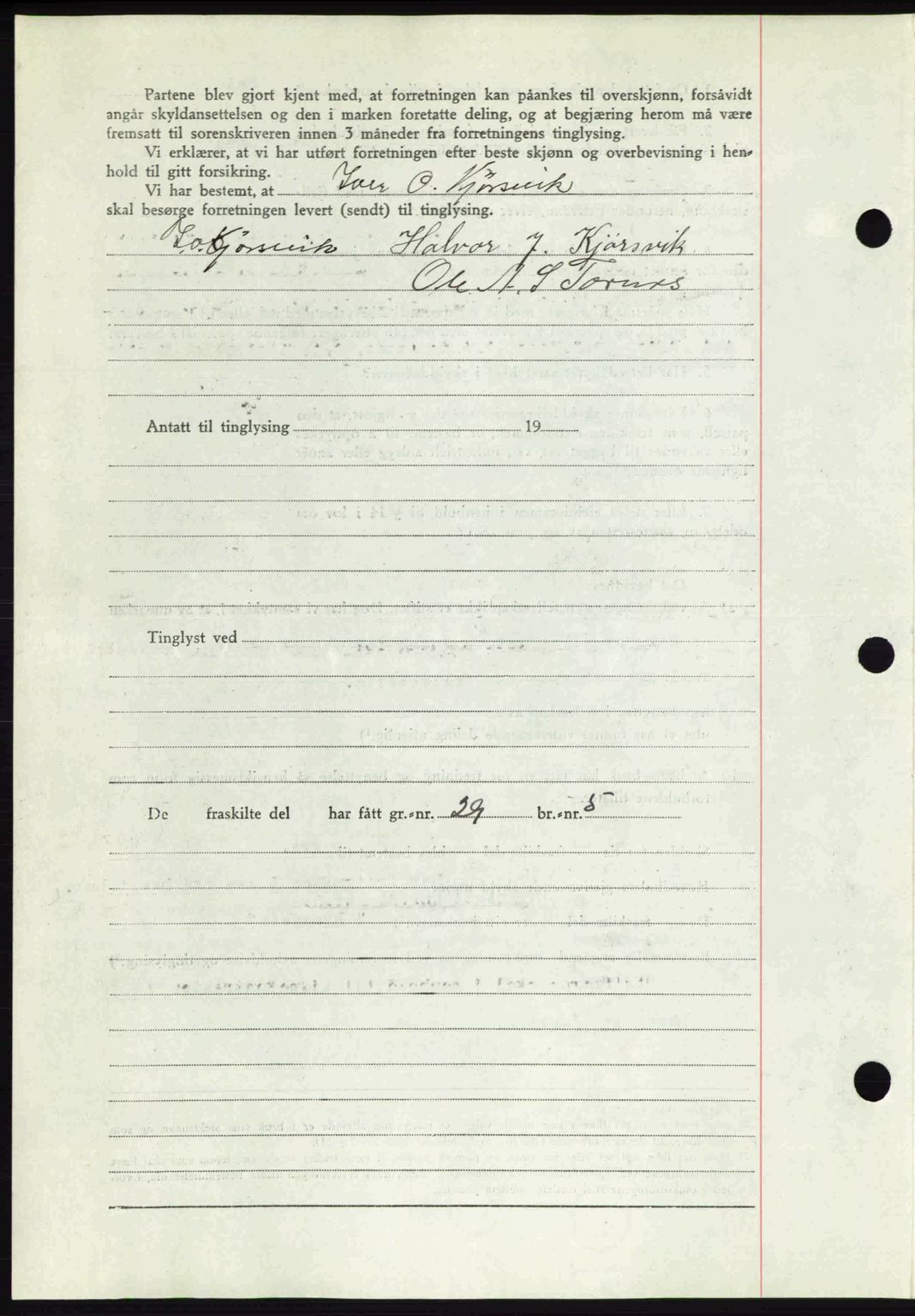 Romsdal sorenskriveri, AV/SAT-A-4149/1/2/2C: Mortgage book no. A12, 1942-1942, Diary no: : 1361/1942