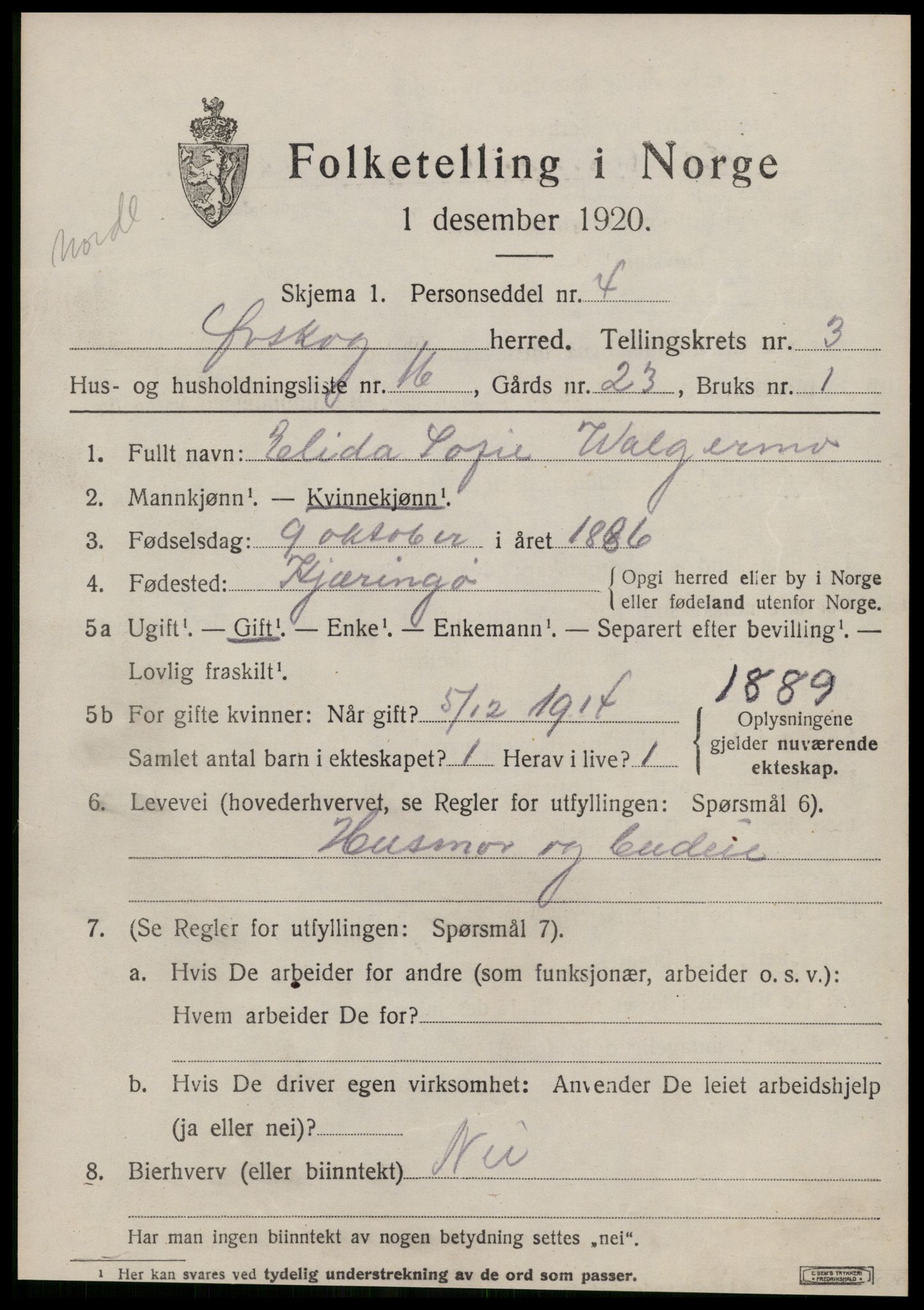 SAT, 1920 census for Ørskog, 1920, p. 1878