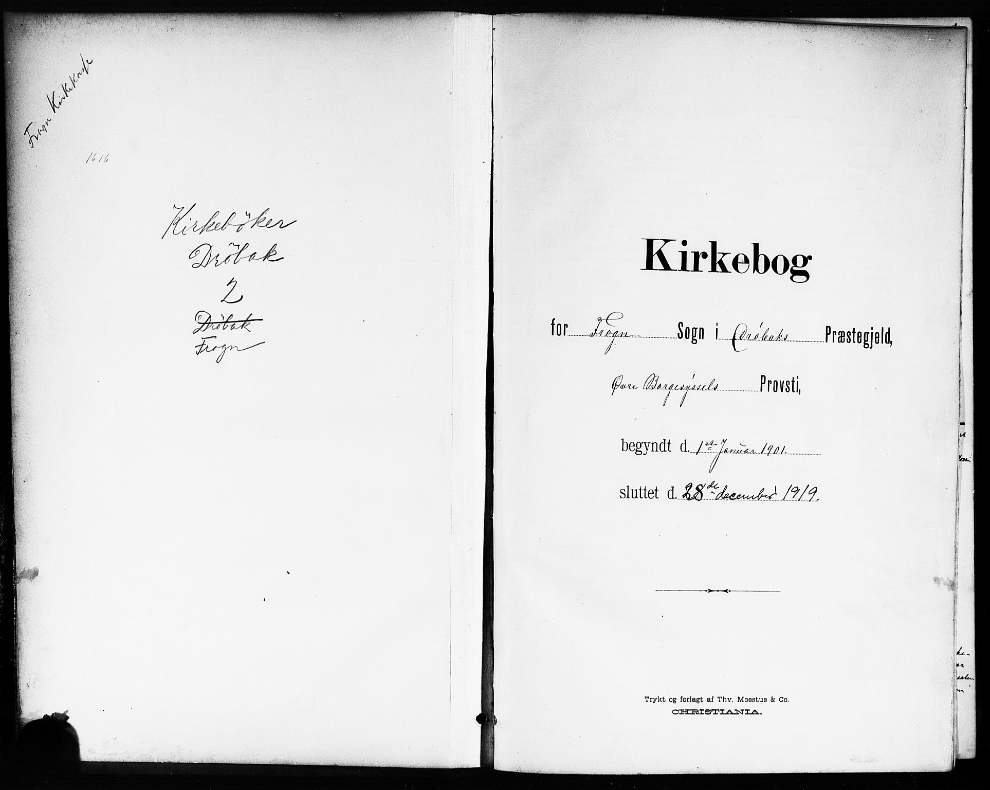 Drøbak prestekontor Kirkebøker, SAO/A-10142a/G/Gb/L0001: Parish register (copy) no. II 1, 1901-1919