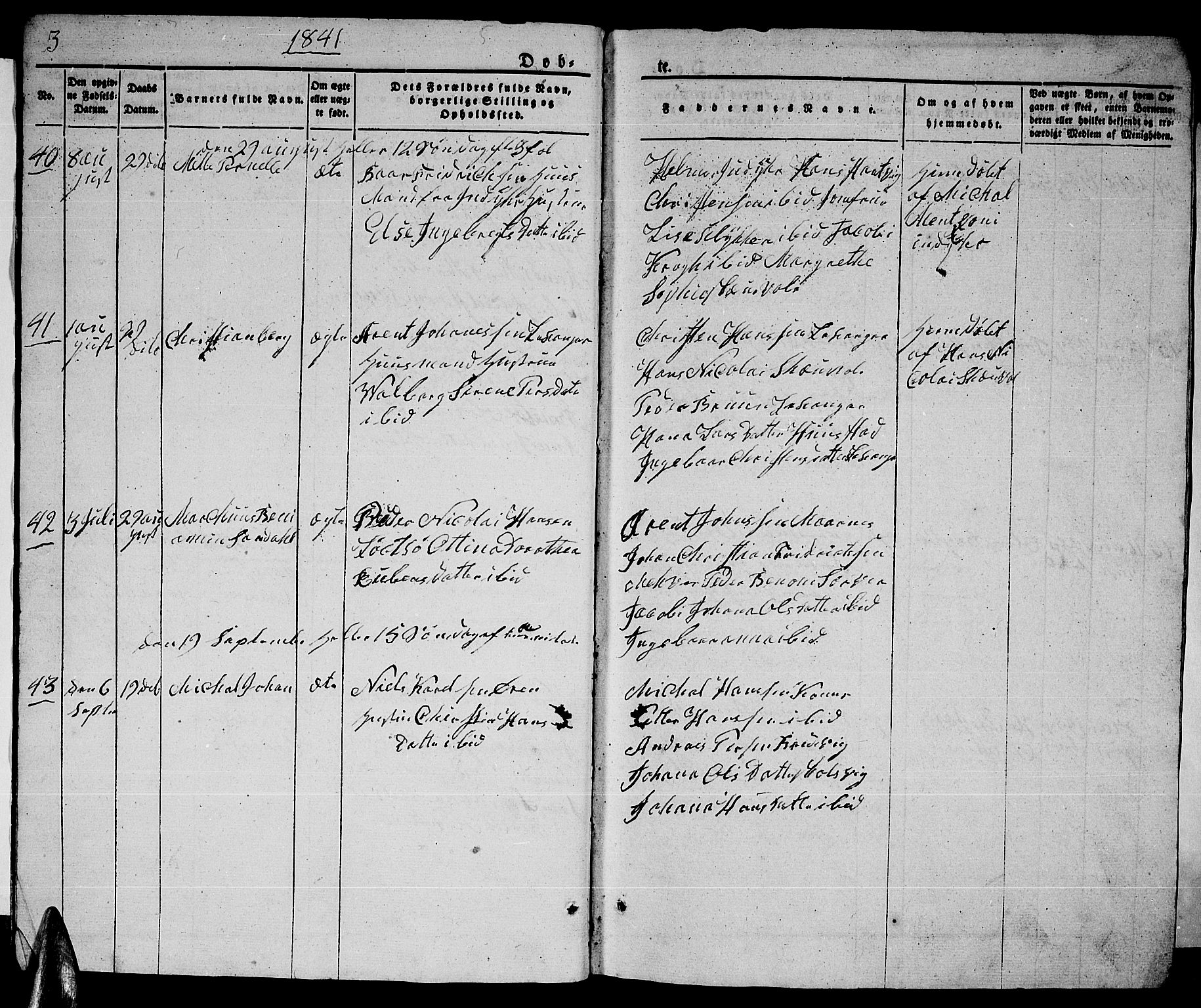 Ministerialprotokoller, klokkerbøker og fødselsregistre - Nordland, SAT/A-1459/805/L0106: Parish register (copy) no. 805C02, 1841-1861, p. 3