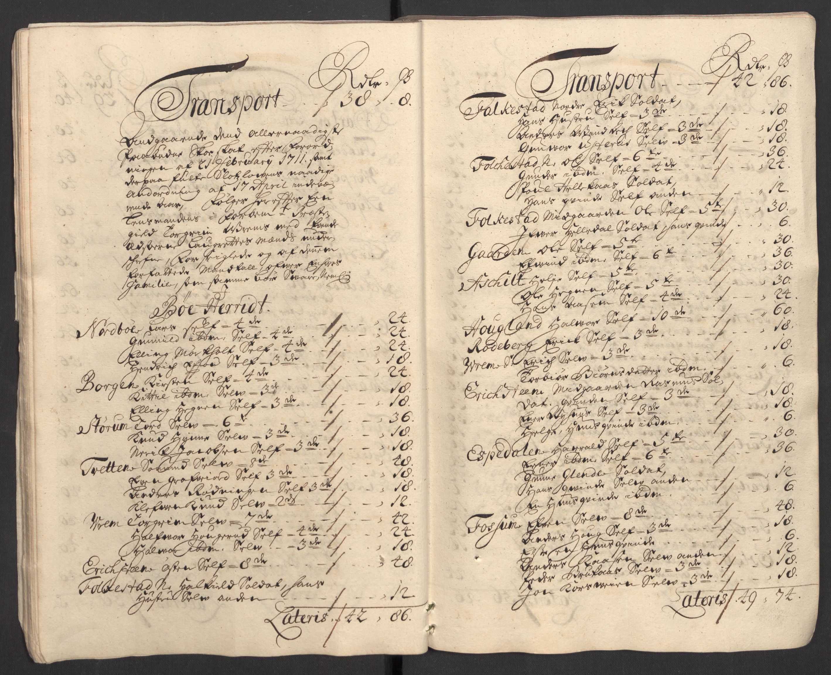 Rentekammeret inntil 1814, Reviderte regnskaper, Fogderegnskap, AV/RA-EA-4092/R36/L2121: Fogderegnskap Øvre og Nedre Telemark og Bamble, 1711, p. 24