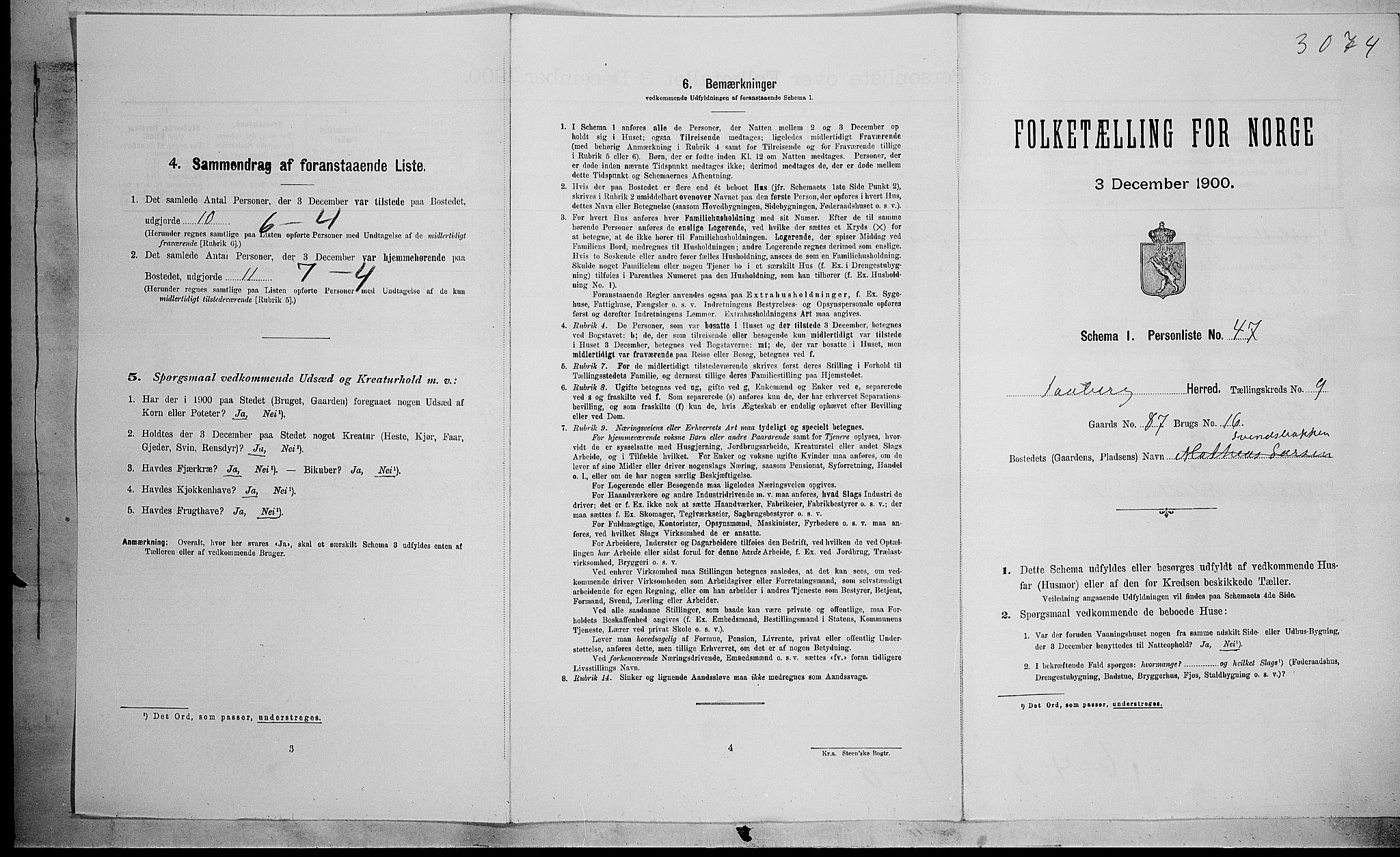 SAH, 1900 census for Fåberg, 1900, p. 981