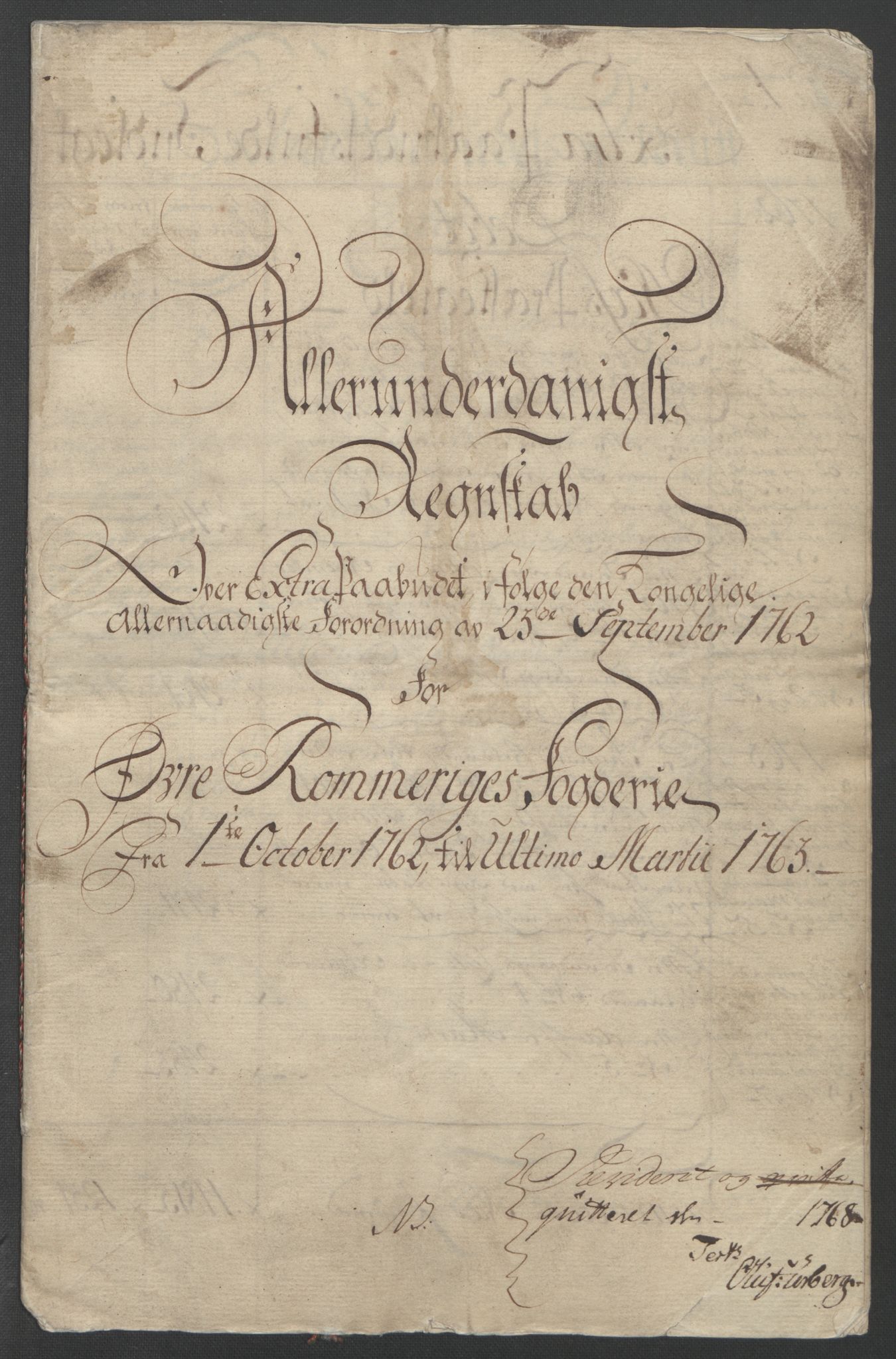 Rentekammeret inntil 1814, Reviderte regnskaper, Fogderegnskap, RA/EA-4092/R12/L0802: Ekstraskatten Øvre Romerike, 1762, p. 6