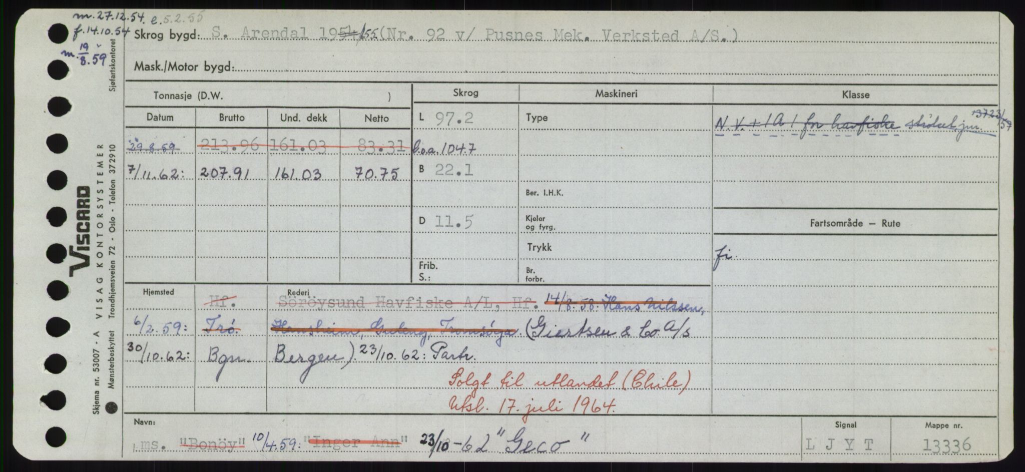 Sjøfartsdirektoratet med forløpere, Skipsmålingen, RA/S-1627/H/Hd/L0012: Fartøy, G-Glø, p. 131