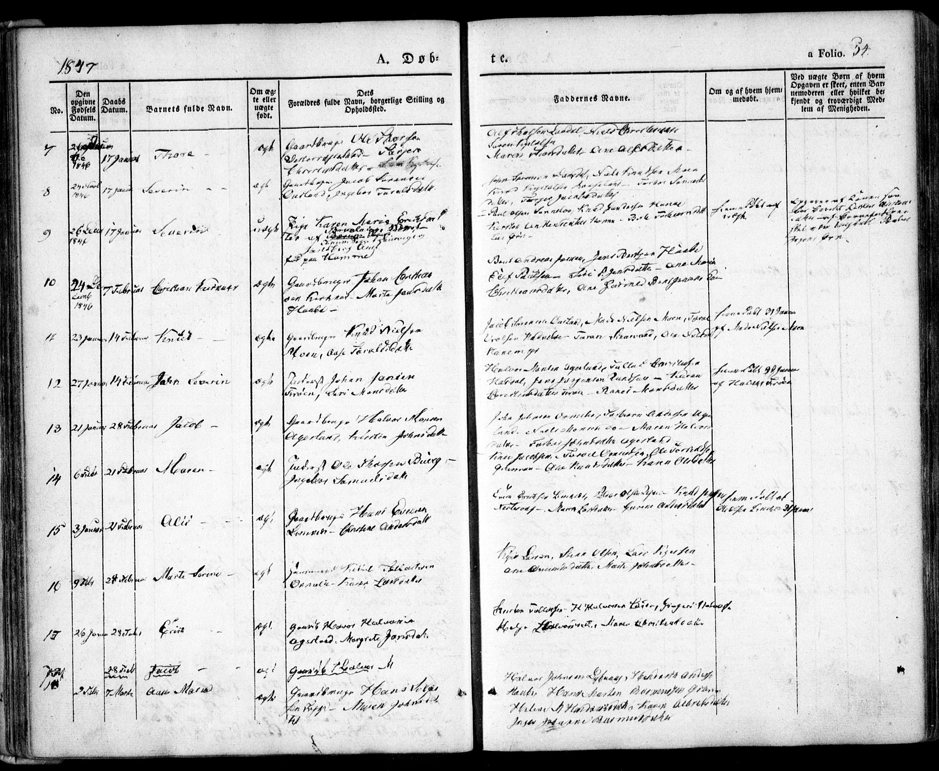 Søndeled sokneprestkontor, SAK/1111-0038/F/Fa/L0002: Parish register (official) no. A 2, 1839-1860, p. 54
